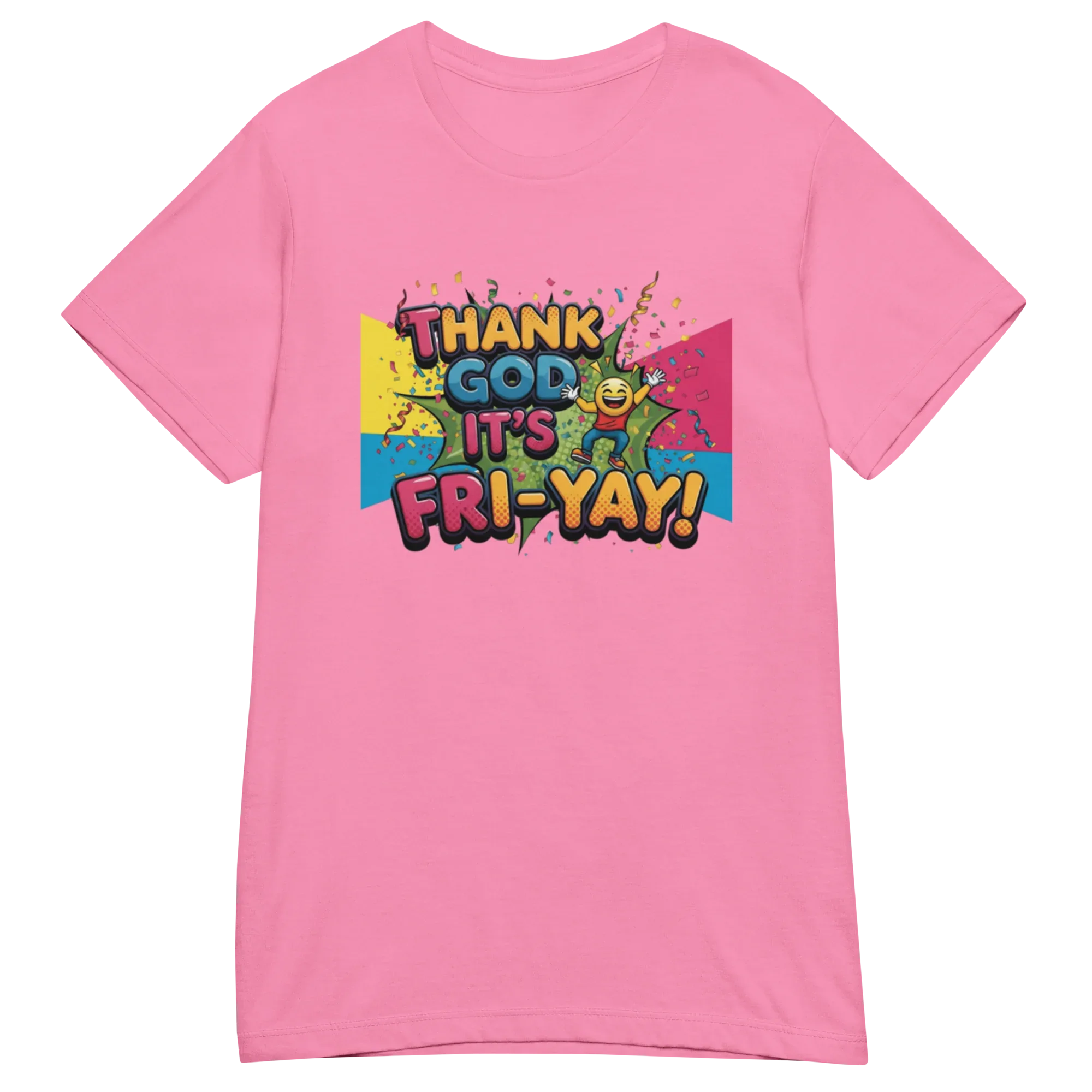 THANK GOD IT'S FRI-YAY women's t-shirt - Red / S - Printoo Shop - 3045472_22182