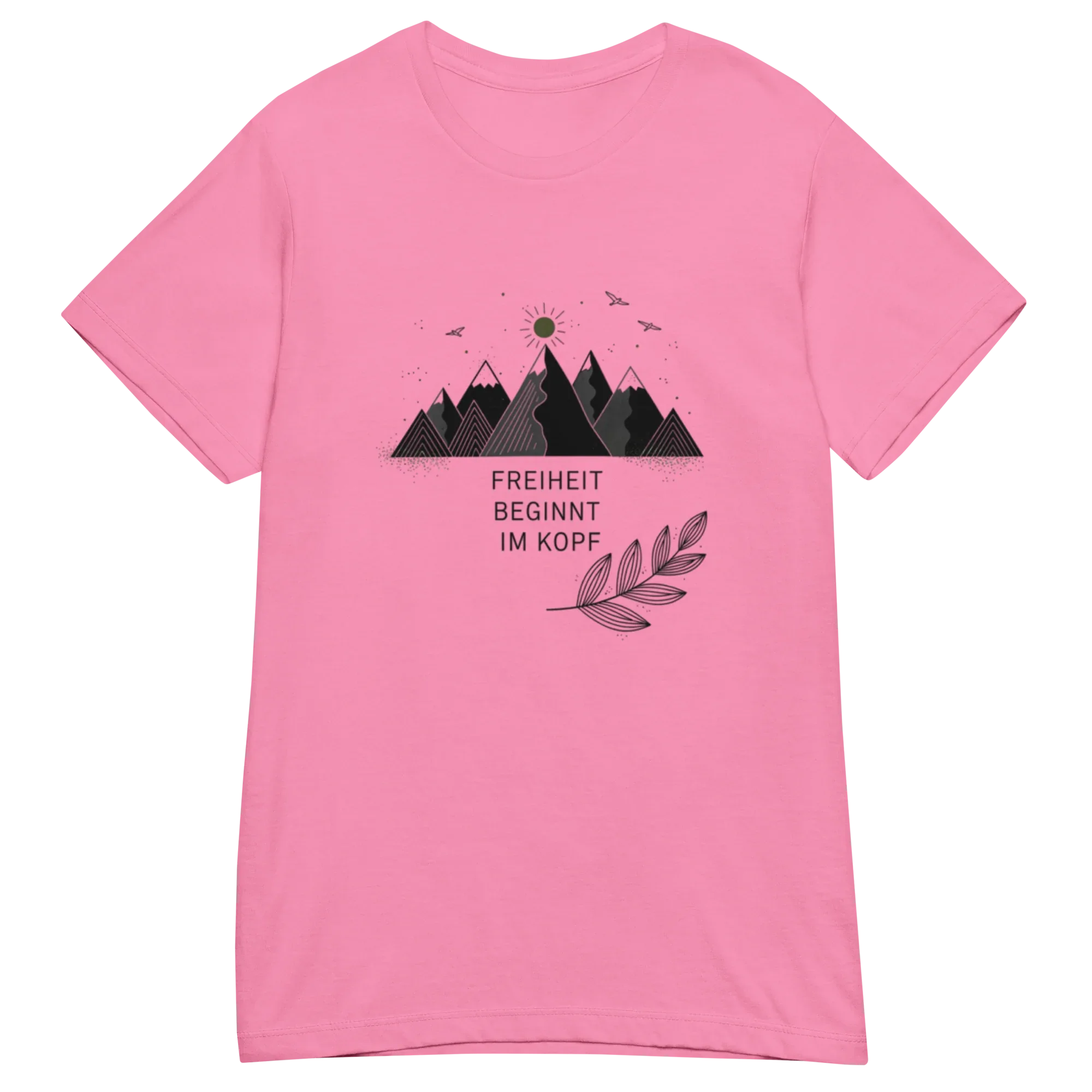 FREEDOM STARTS IN YOUR MIND women’s t-shirt - Heliconia / S - Printoo Shop - 2298369_22177