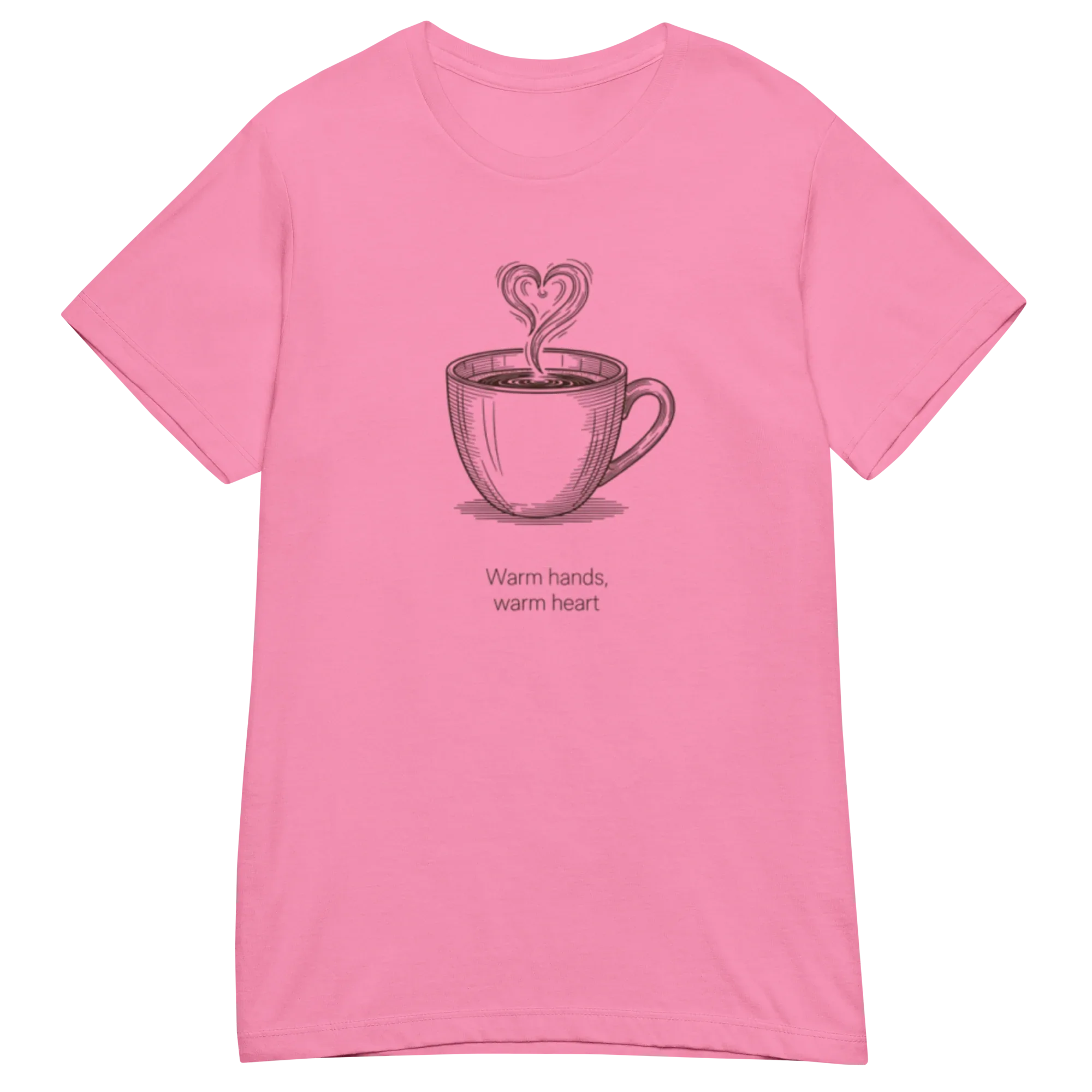 WARM HANDS WARM HEART women’s t-shirt - Heliconia / S - Printoo Shop - 7736571_22177