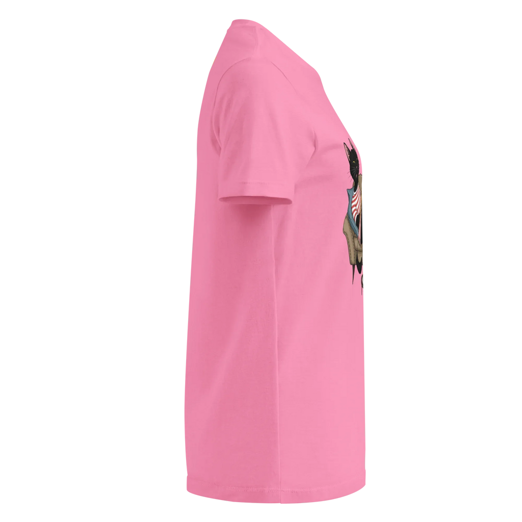 CAT WITH BAGUETTE ON women’s t-shirt - Red / S - Printoo Shop - 4308768_22182