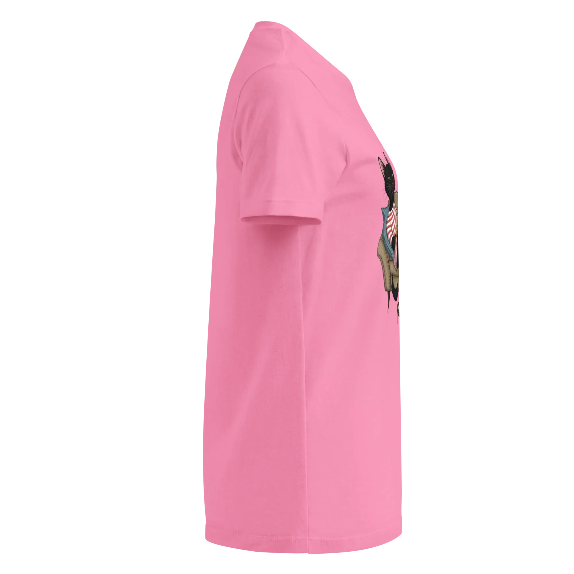 CAT WITH BAGUETTE ON women’s t-shirt - Red / S - Printoo Shop - 4308768_22182