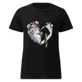 FLOWER HEART GIRL women’s t-shirt - Black / S - Printoo Shop - 3966053_22175