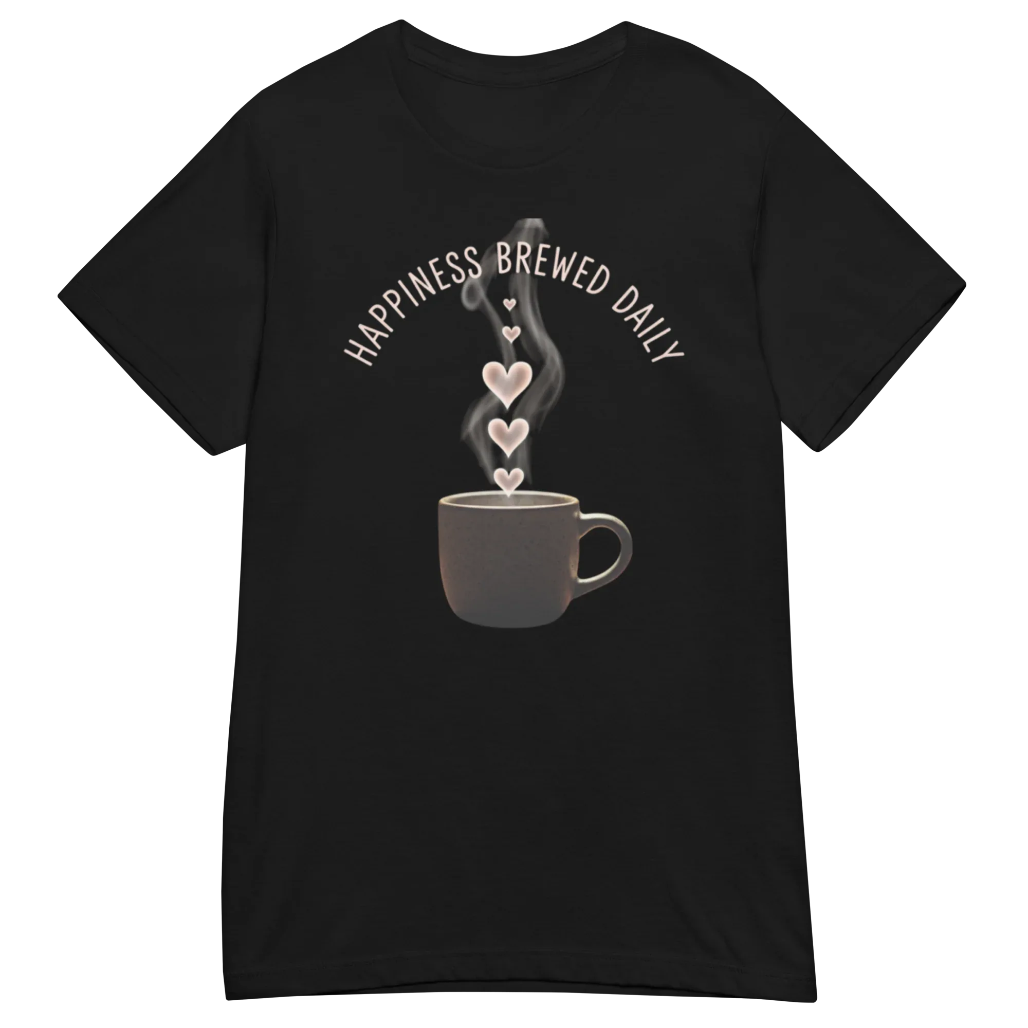 HAPPINESS BREWED DAILY women’s t-shirt - Printoo Shop - - t-shirt, unisex, Women's Basic Softstyle T-Shirt | Gildan 64000L