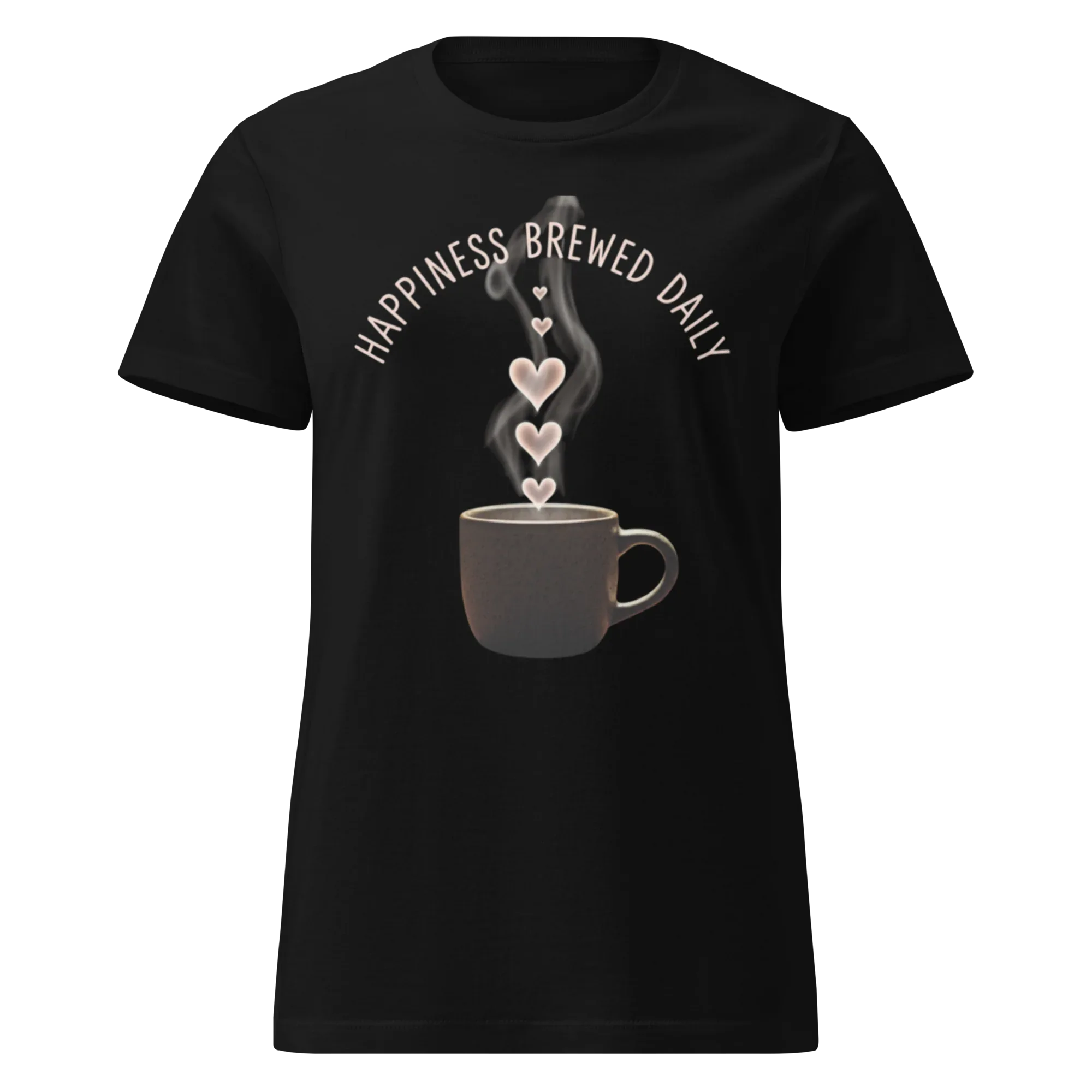 HAPPINESS BREWED DAILY women’s t-shirt - Printoo Shop - - t-shirt, unisex, Women's Basic Softstyle T-Shirt | Gildan 64000L