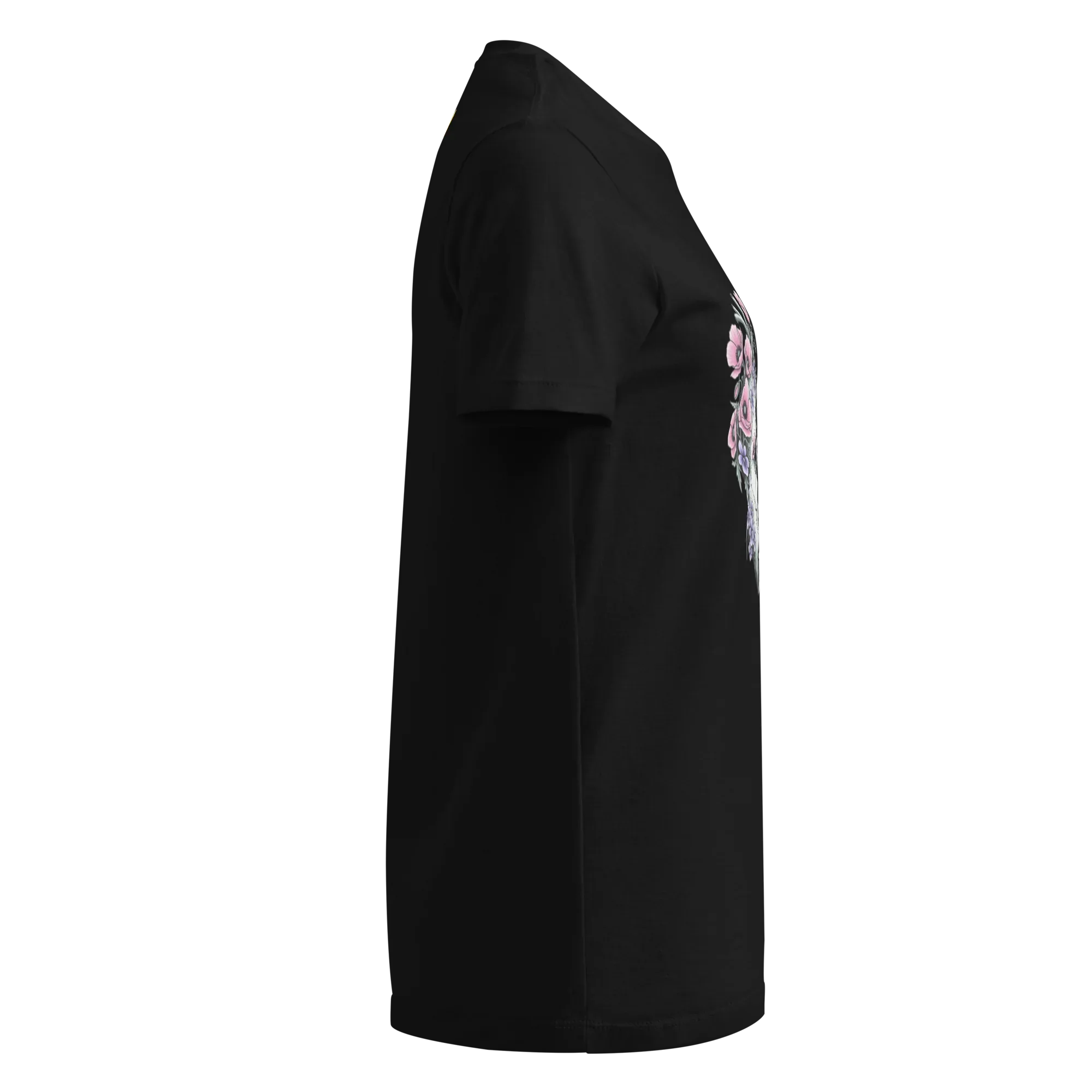 FLOWER HEART GIRL women’s t-shirt - Black / S - Printoo Shop - 3966053_22175