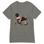 CAT WITH BAGUETTE ON women’s t-shirt - Red / S - Printoo Shop - 4308768_22182