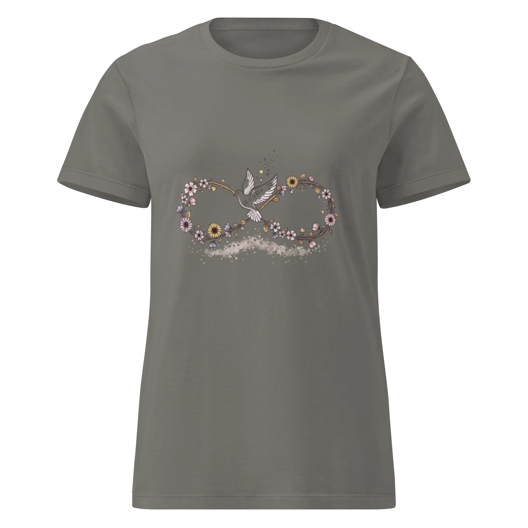 DOVE FLORAL SYMBOL women’s t-shirt - - Printoo Shop -