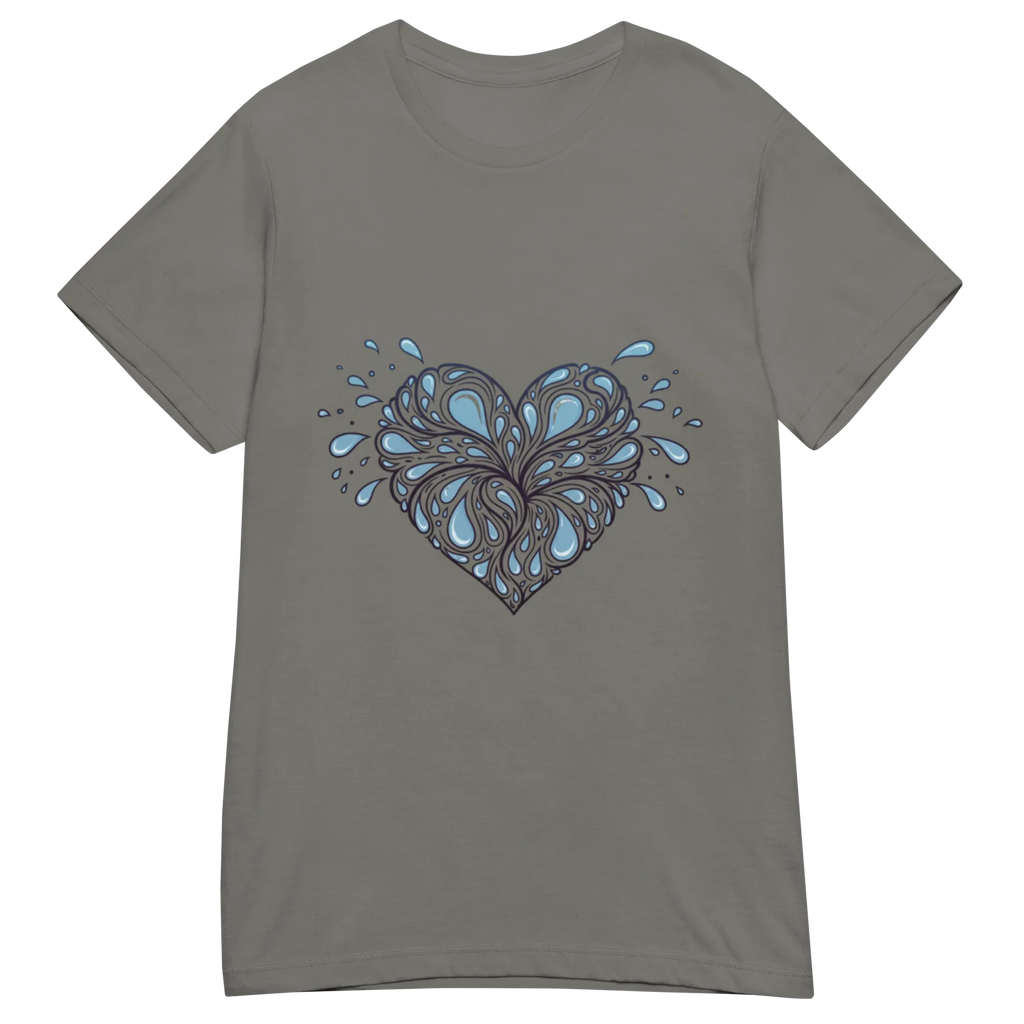 HEART OF DROPLETS women’s t-shirt - Red / S - Printoo Shop - 3670387_22182