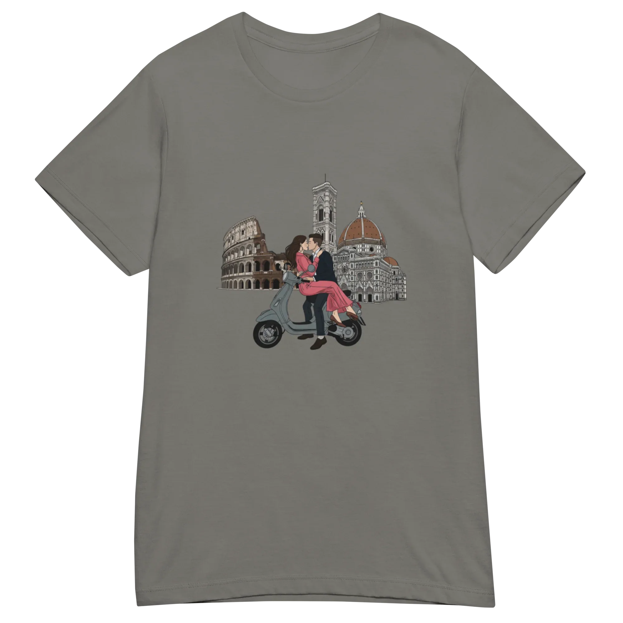 LOVING COUPLE ON A SCOOTER women’s t-shirt - - Printoo Shop -