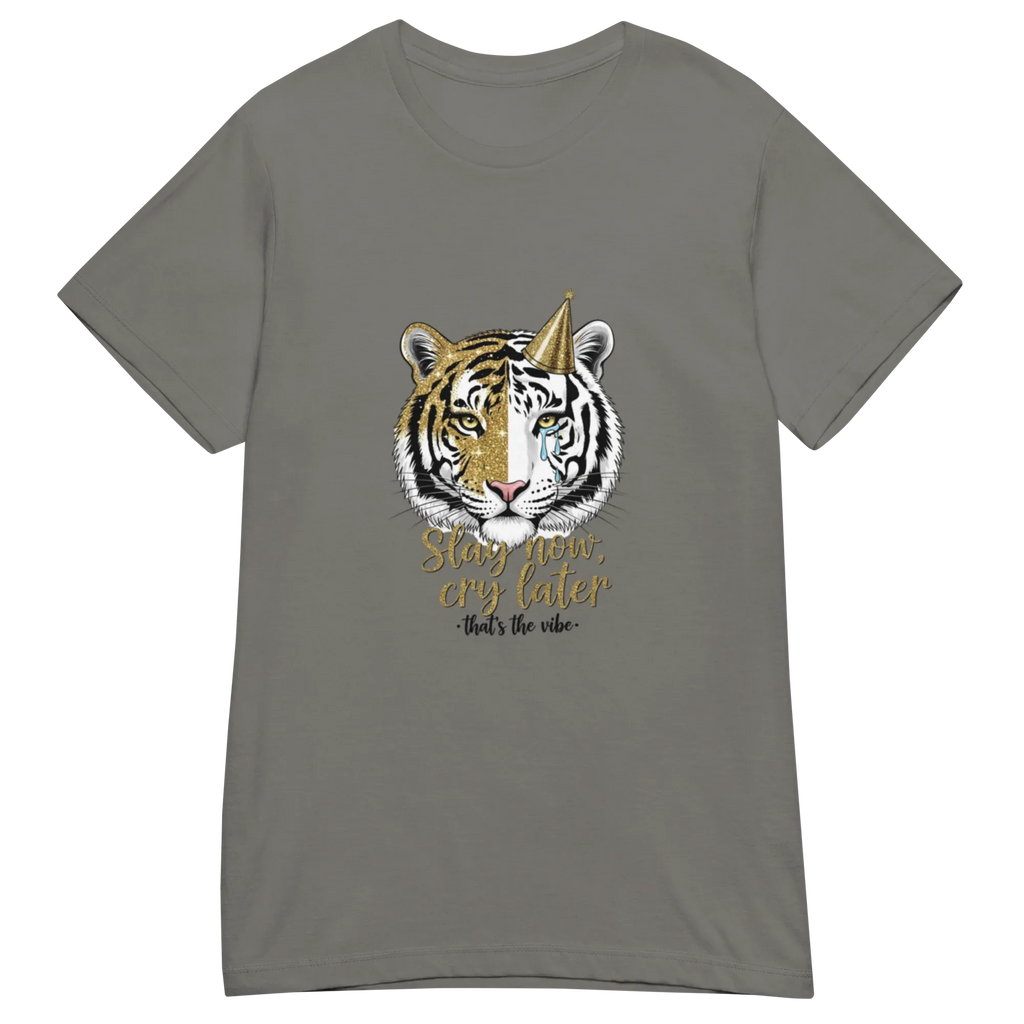 CRY LATER women’s t-shirt - Charcoal / S - Printoo Shop - 9400795_22176