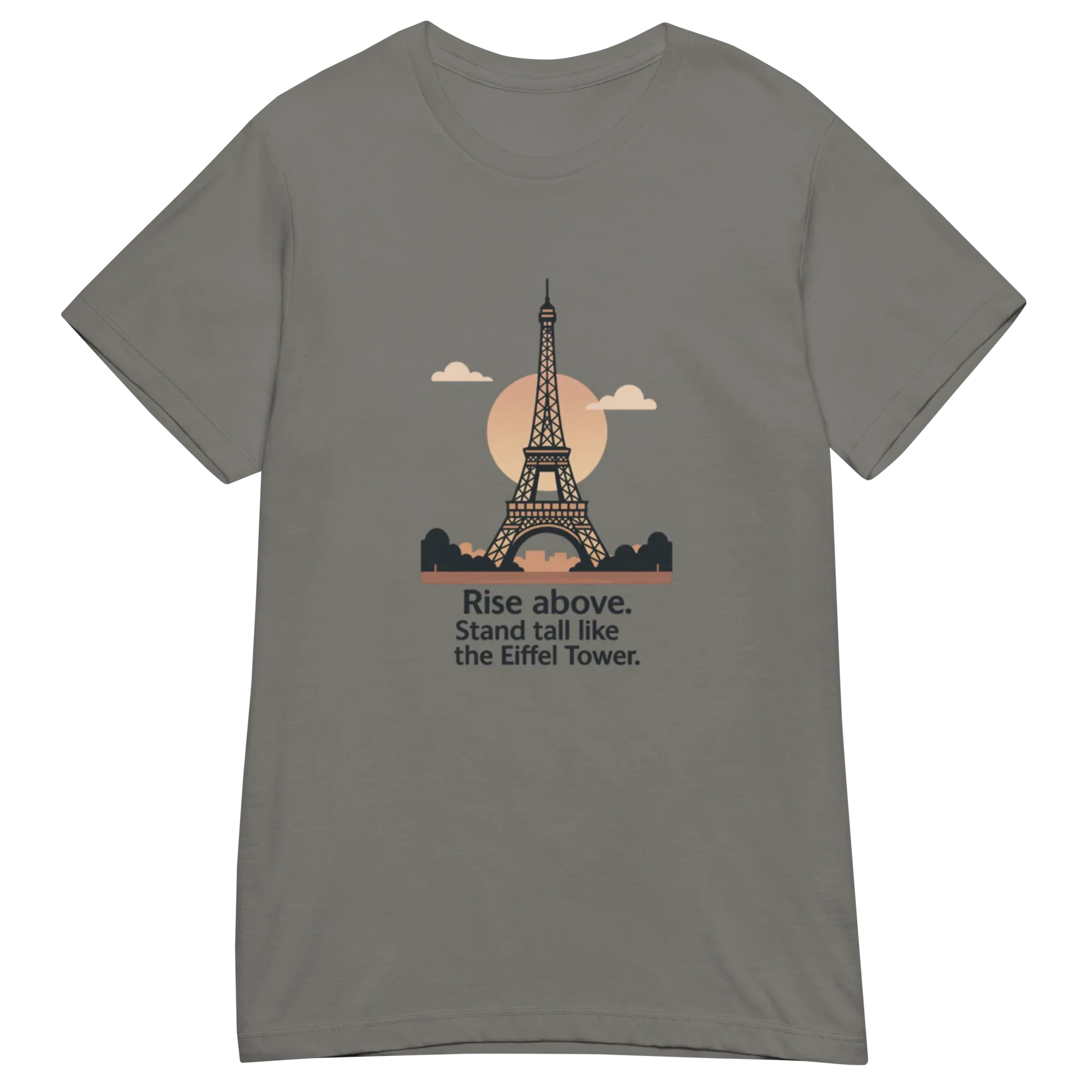 RISE ABOVE EIFFEL TOWER GRAPHIC women’s t-shirt - - Printoo Shop -