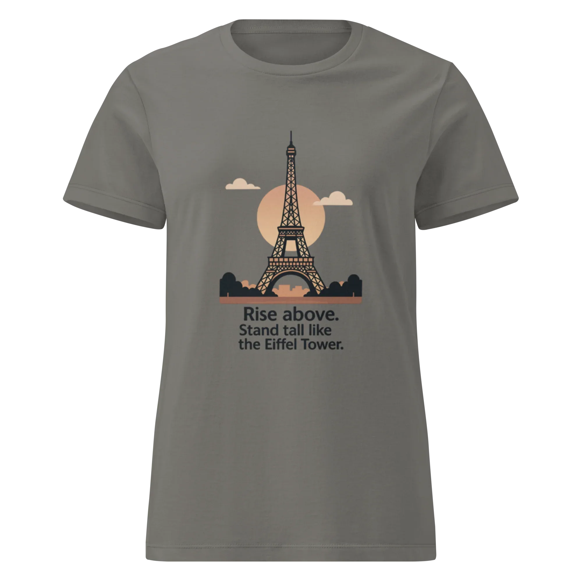 RISE ABOVE EIFFEL TOWER GRAPHIC women’s t-shirt - - Printoo Shop -