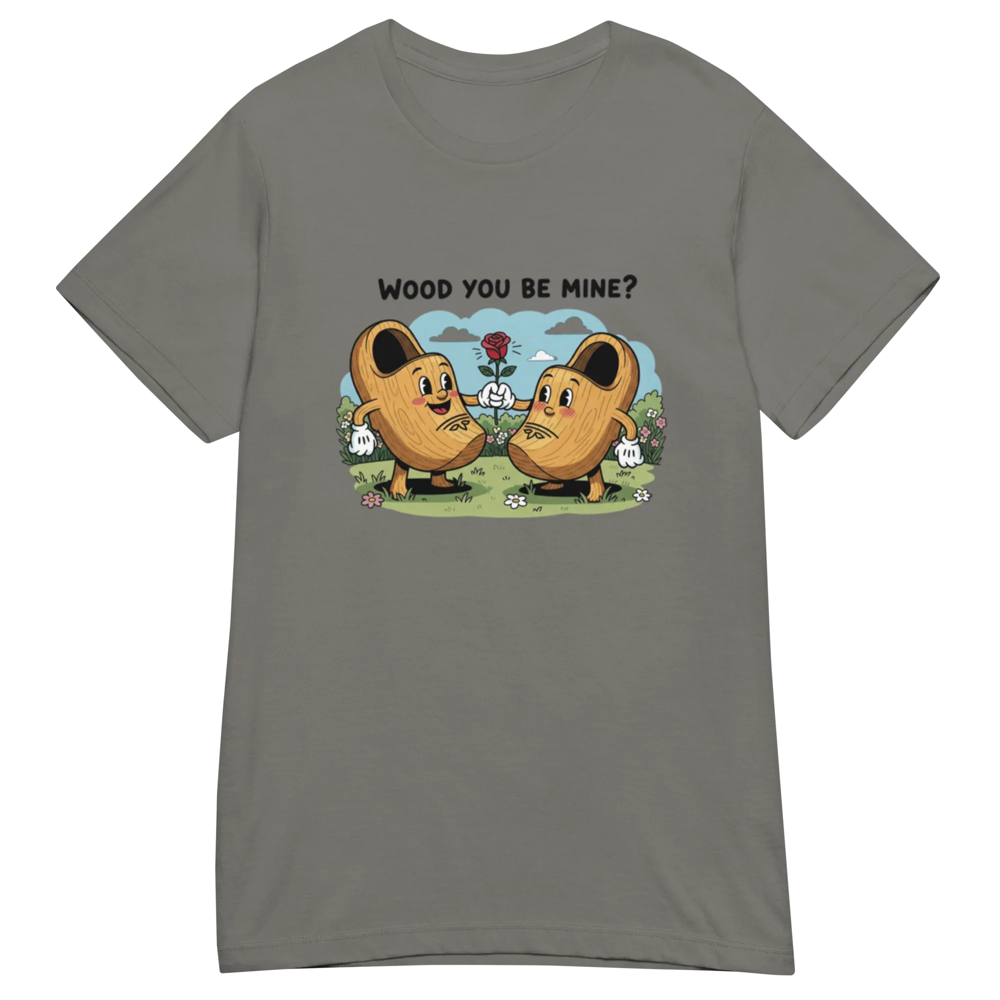 WOOD YOU BE MINE? women's t-shirt - Red / S - Printoo Shop - 6912551_22182