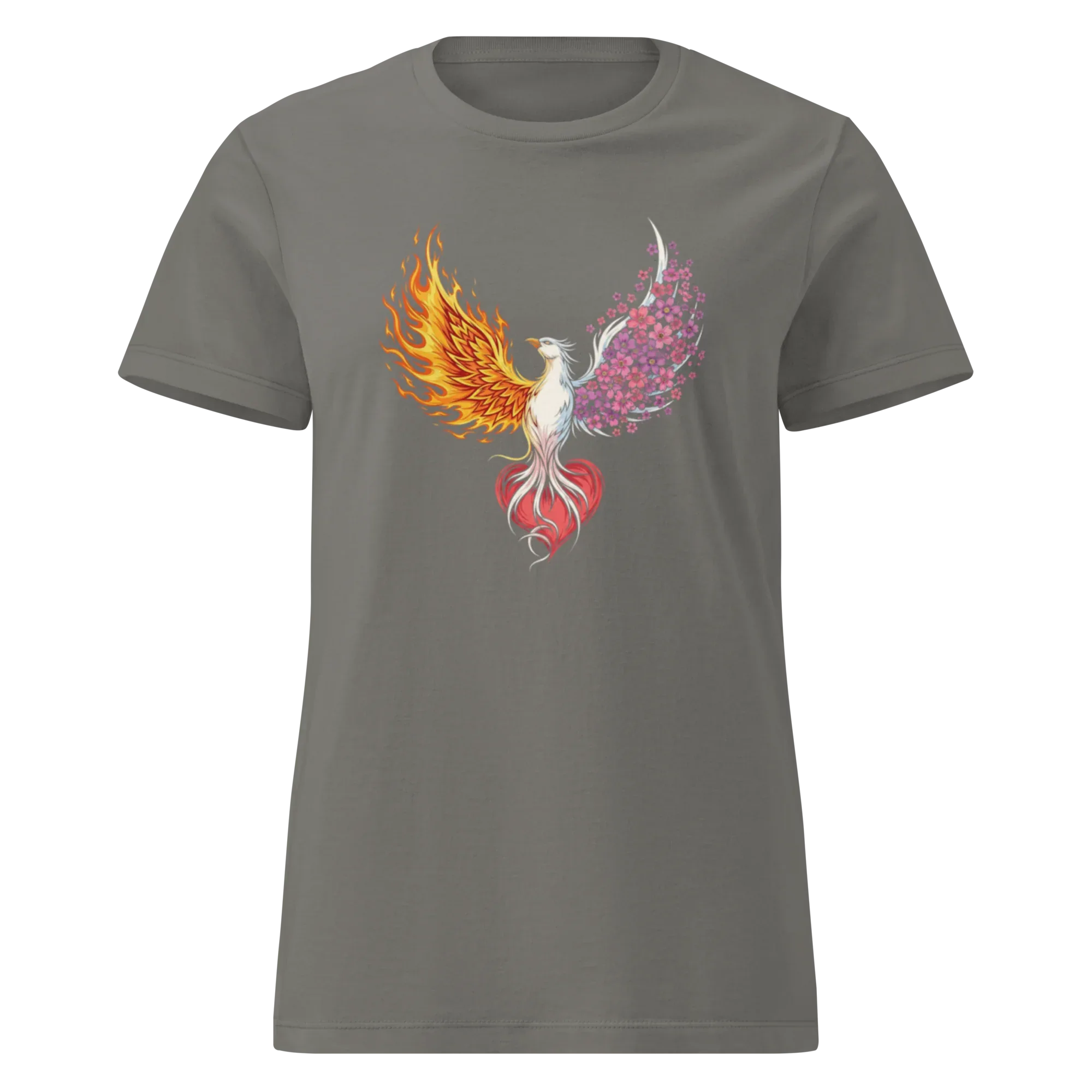 FIRE & BLOOM women's t-shirt - Charcoal / S - Printoo Shop - 6928077_22176