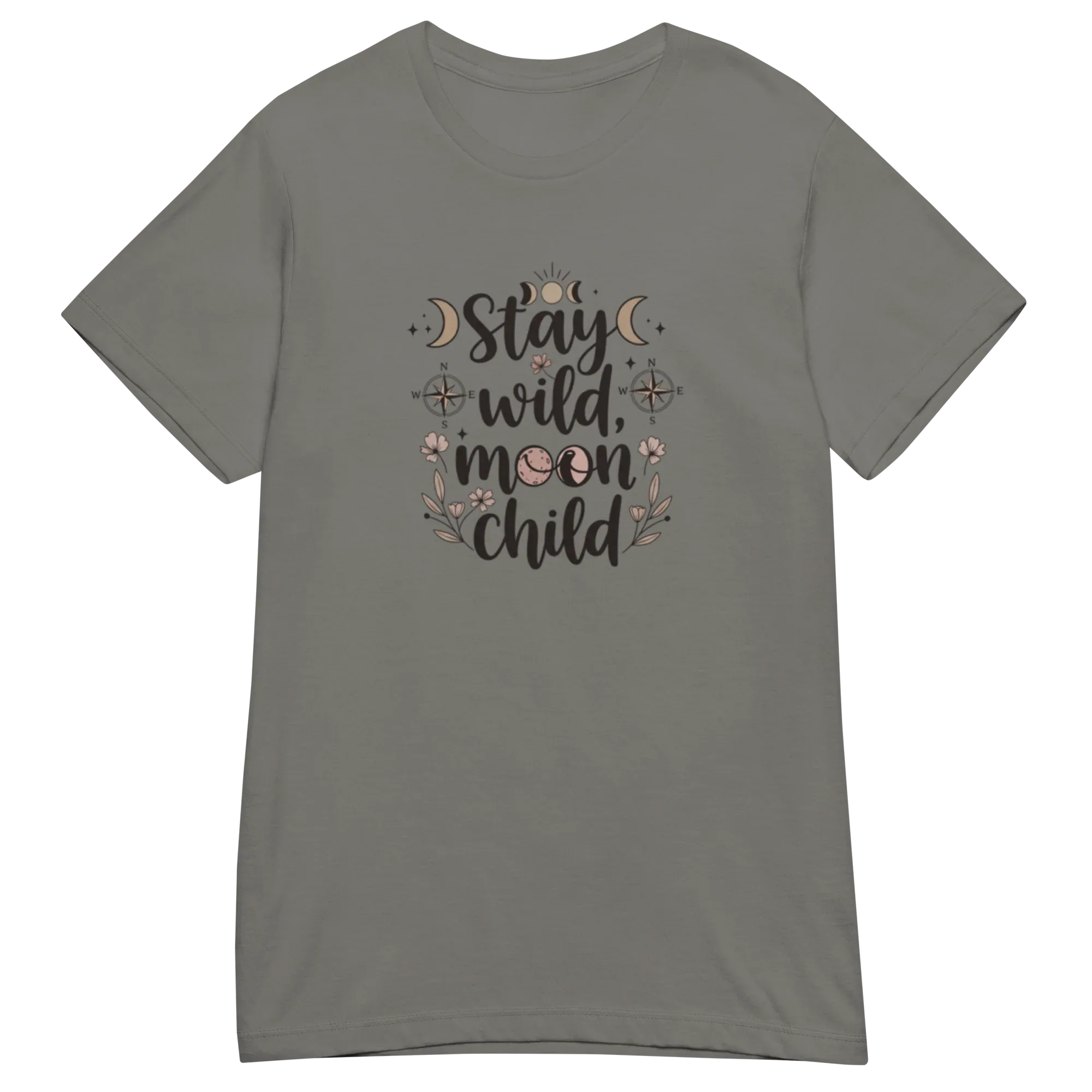 STAY WILD MOON CHILD women's t-shirt - Red / S - Printoo Shop - 2005728_22182