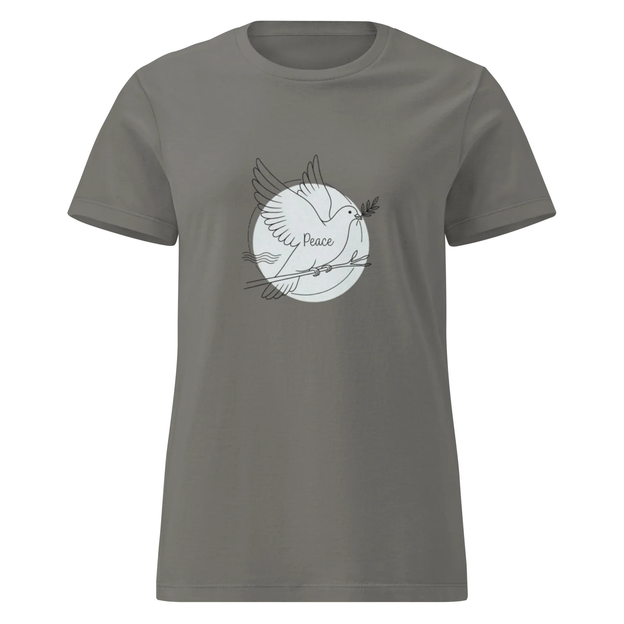 PEACE women's t-shirt - Charcoal / S - Printoo Shop - 2125538_22176