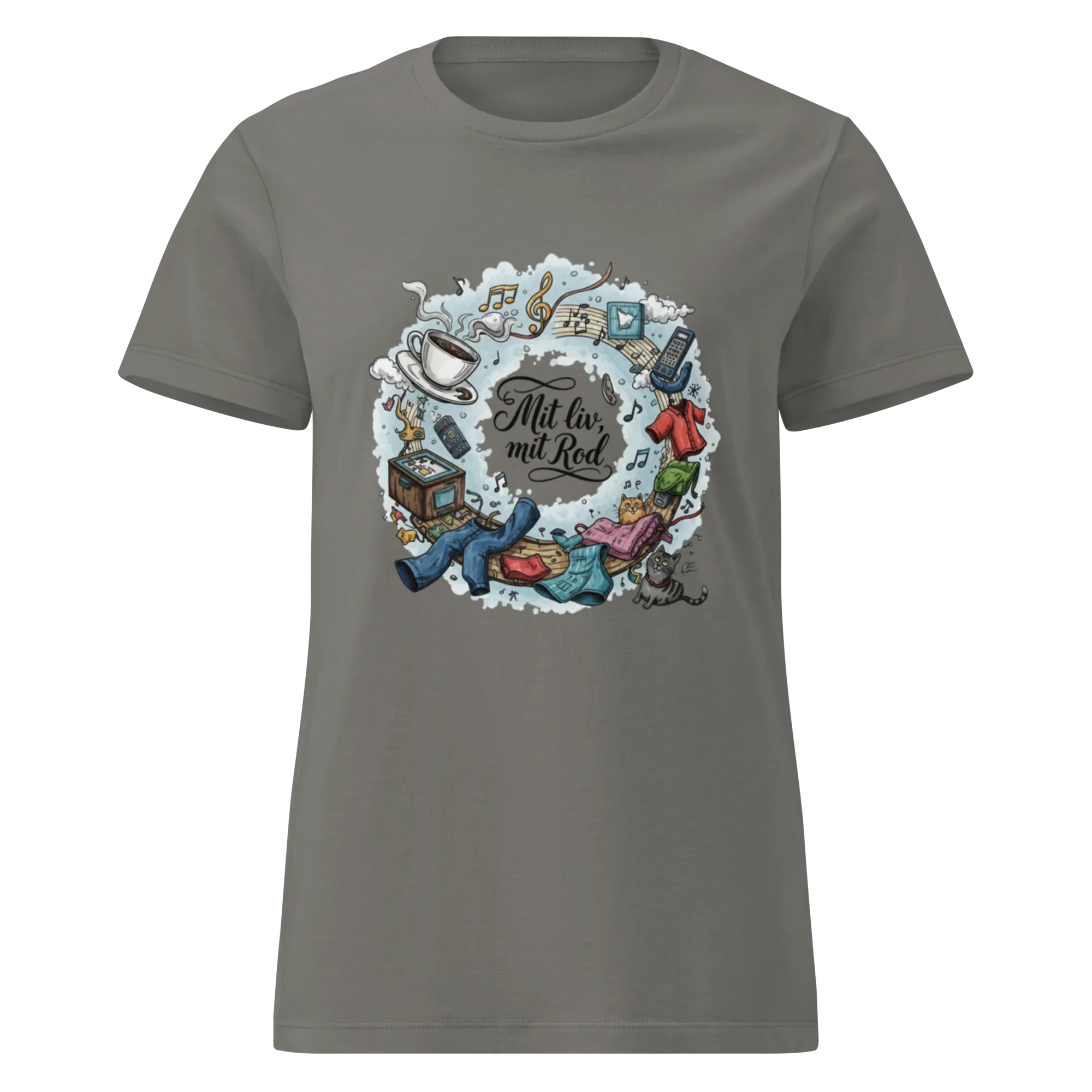 MIT LIV MIT ROD women's t-shirt - Charcoal / S - Printoo Shop - 2212748_22176