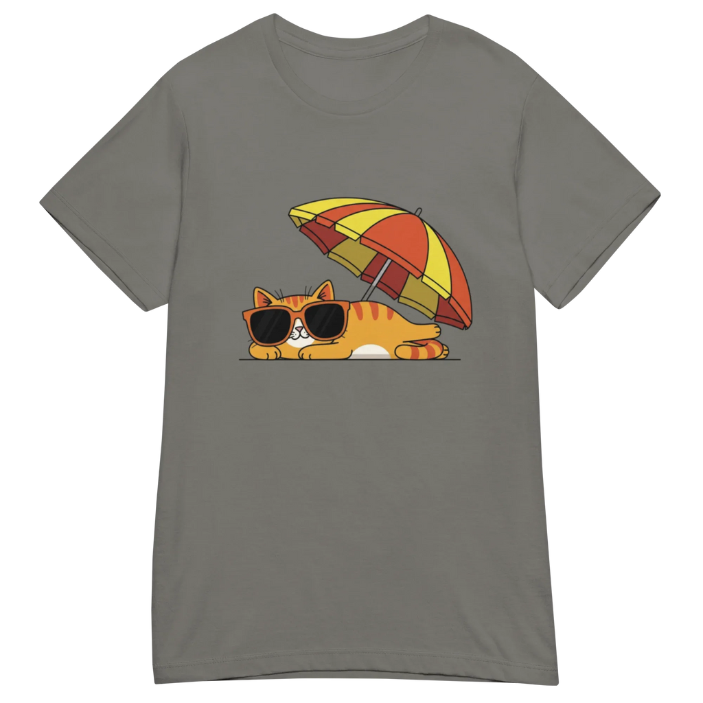 FUNNY SUMMER CAT women's t-shirt - Red / S - Printoo Shop - 9640641_22182