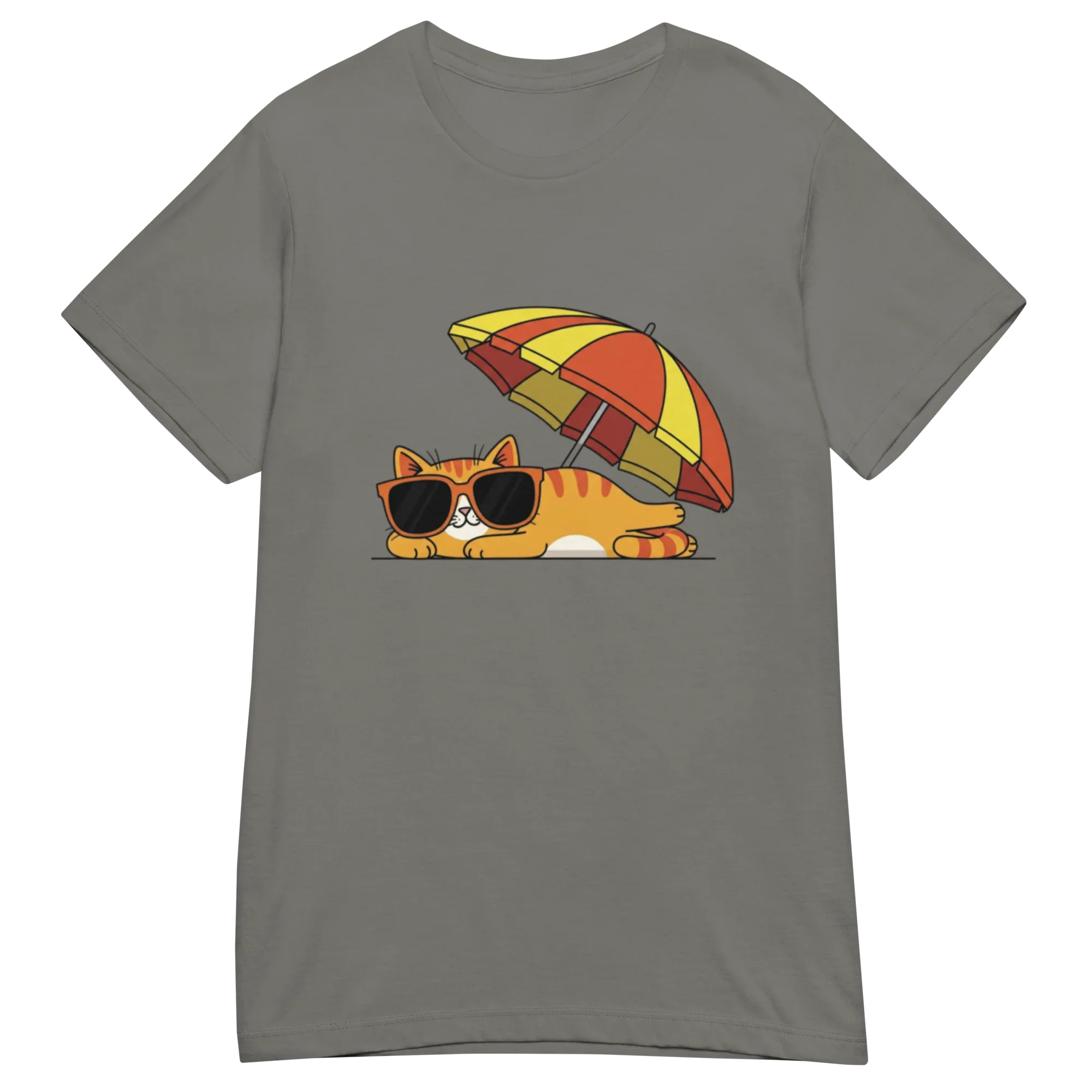 FUNNY SUMMER CAT women's t-shirt - Red / S - Printoo Shop - 9640641_22182