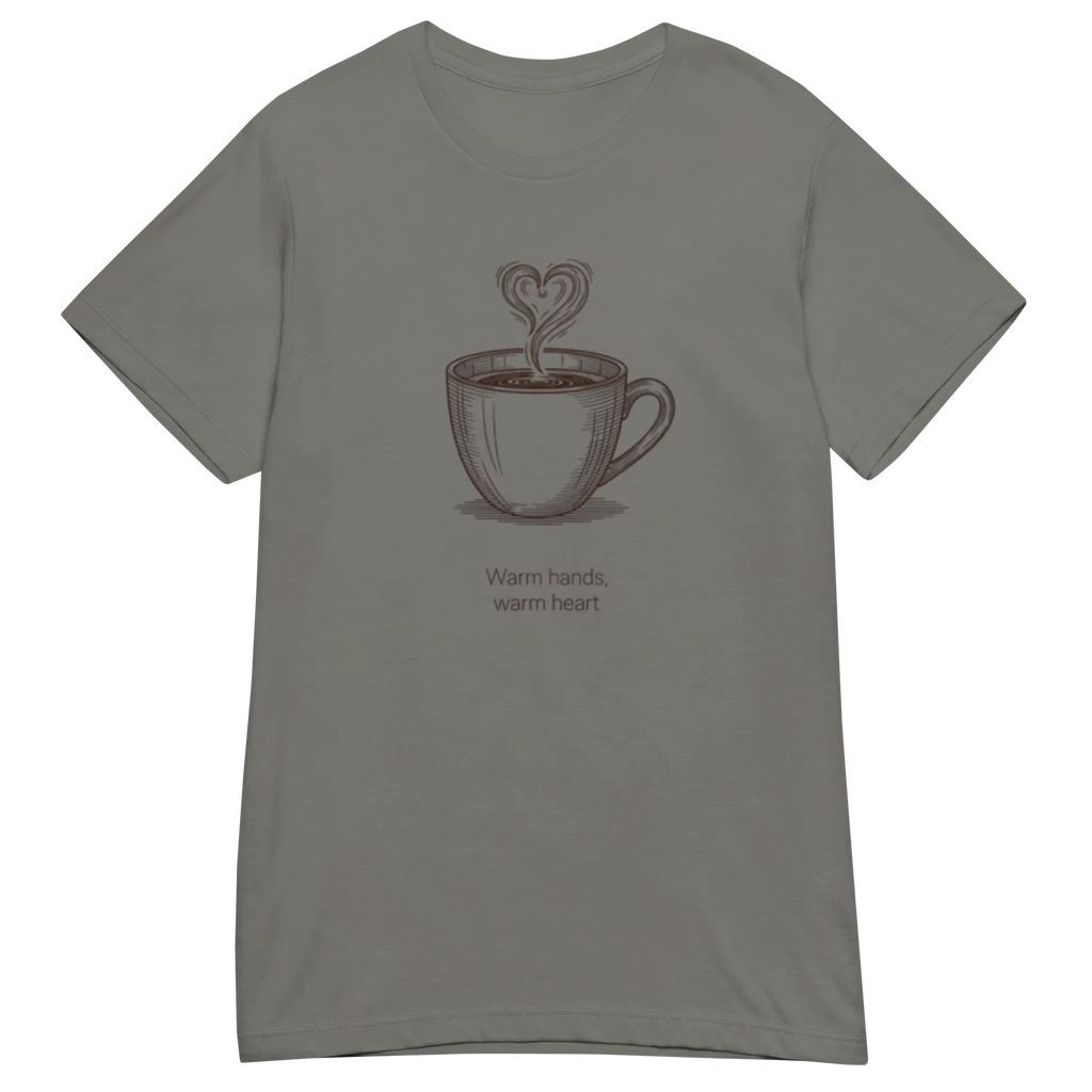 WARM HANDS WARM HEART women’s t-shirt - Heliconia / S - Printoo Shop - 7736571_22177