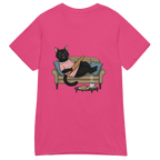 CAT WITH BAGUETTE ON women’s t-shirt - Red / S - Printoo Shop - 4308768_22182