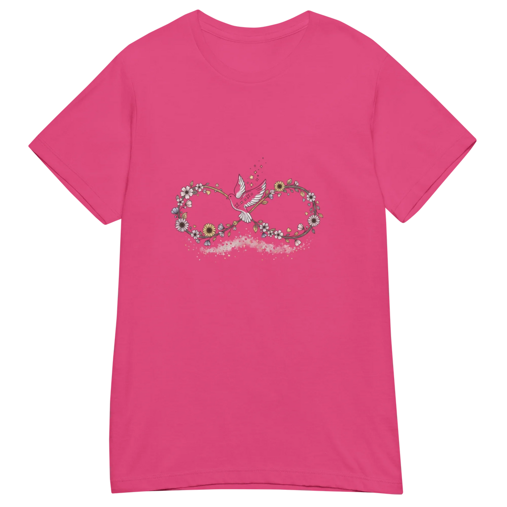 DOVE FLORAL SYMBOL women’s t-shirt - Red / S - Printoo Shop - 9945865_22182