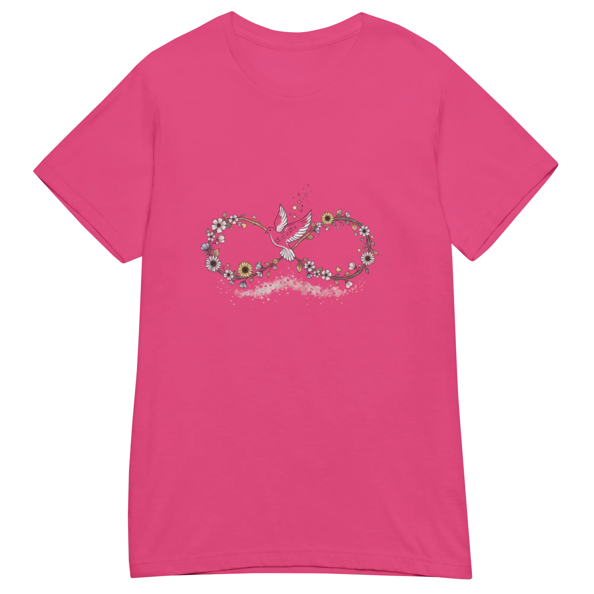 DOVE FLORAL SYMBOL women’s t-shirt - - Printoo Shop -