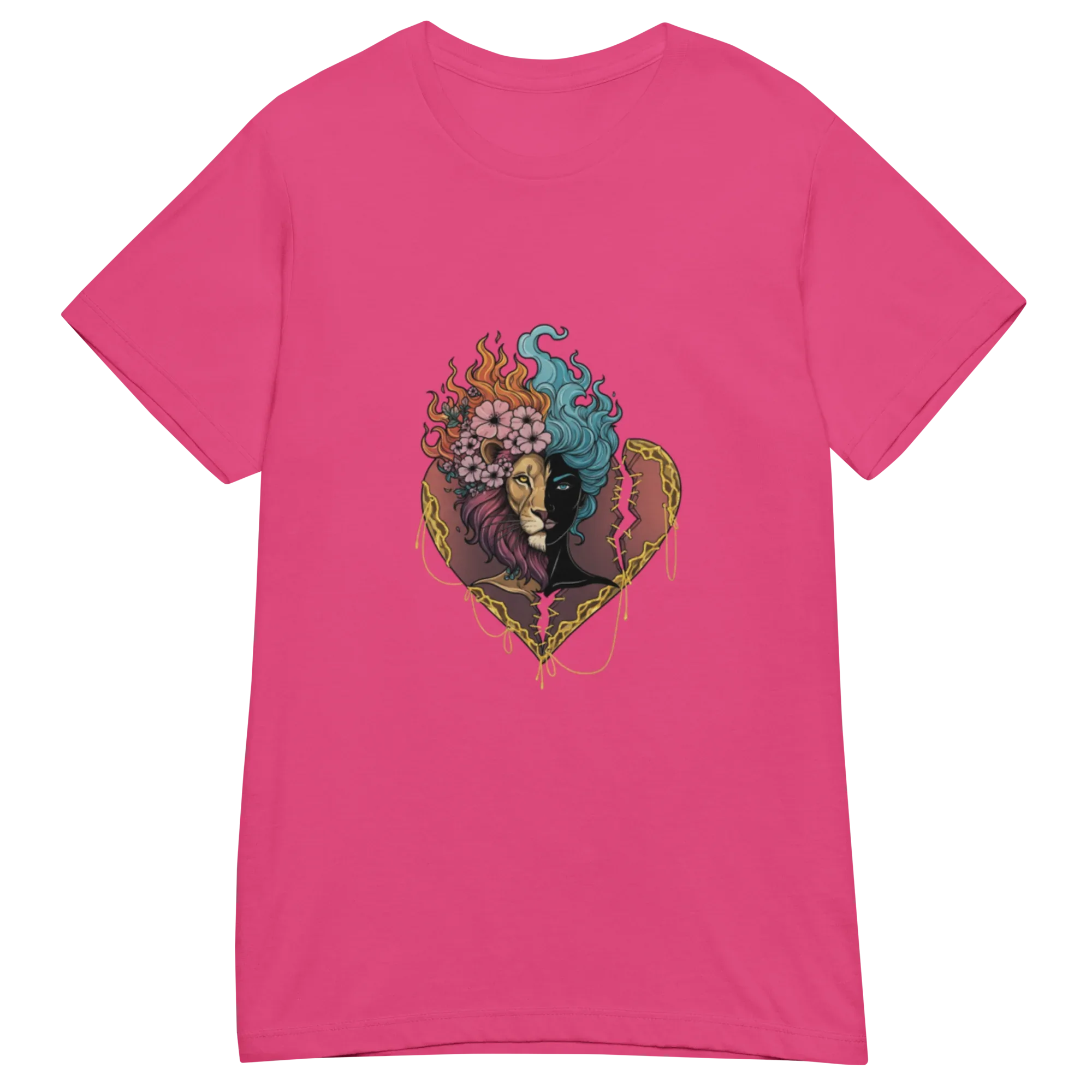 HEART OF A LION women’s t-shirt - - Printoo Shop -