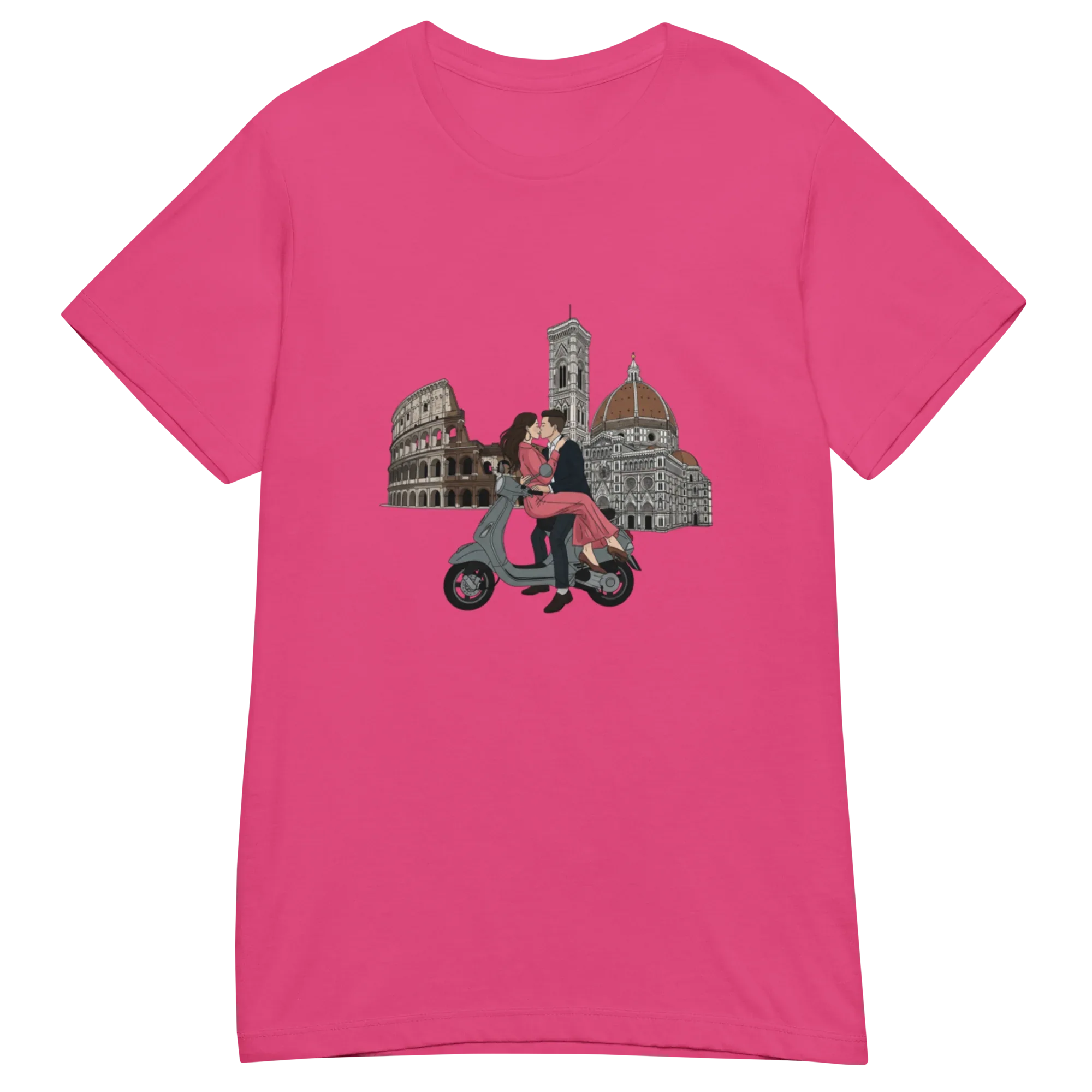 LOVING COUPLE ON A SCOOTER women’s t-shirt - - Printoo Shop -