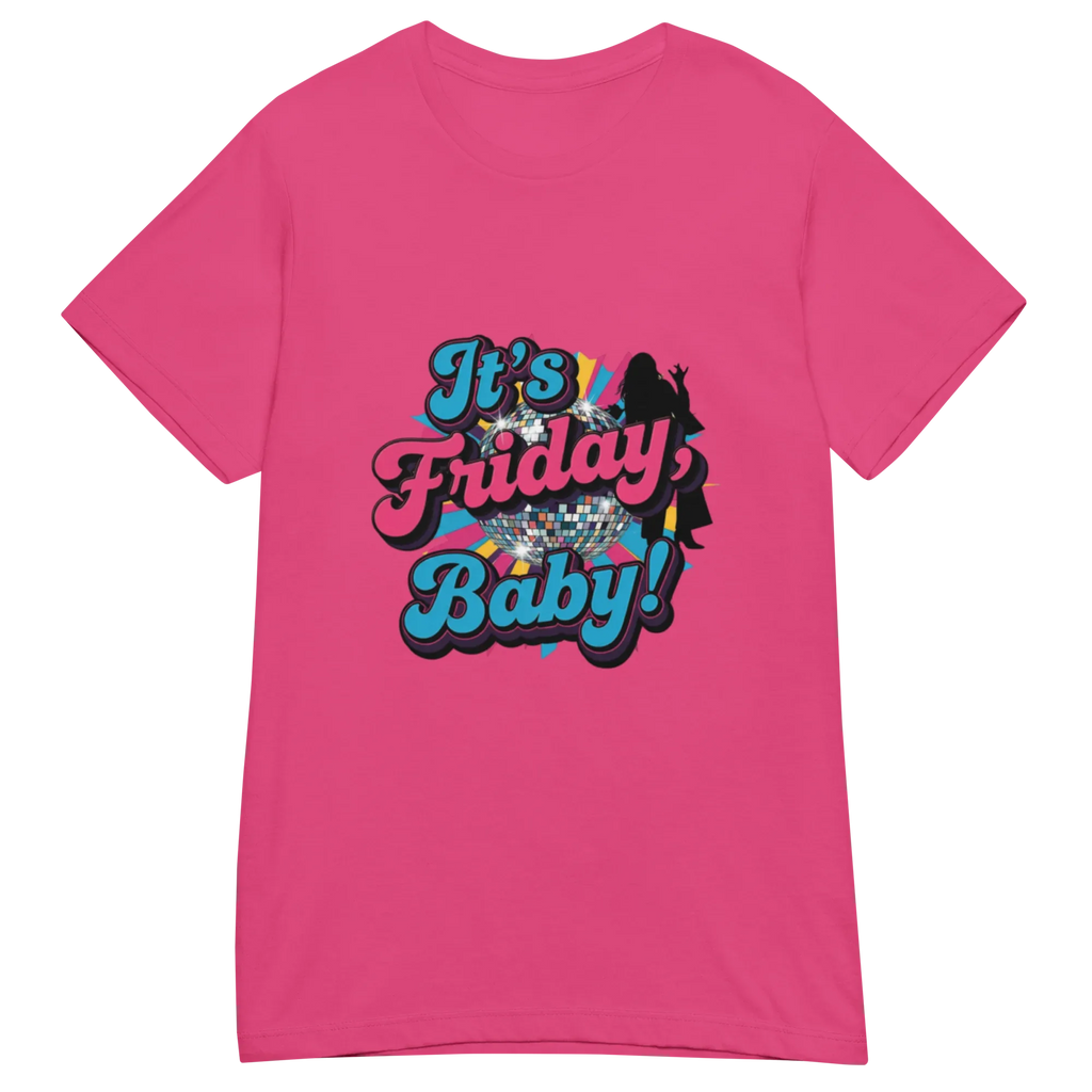 IT'S FRIDAY BABY women’s t-shirt - Heliconia / S - Printoo Shop - 5082487_22177