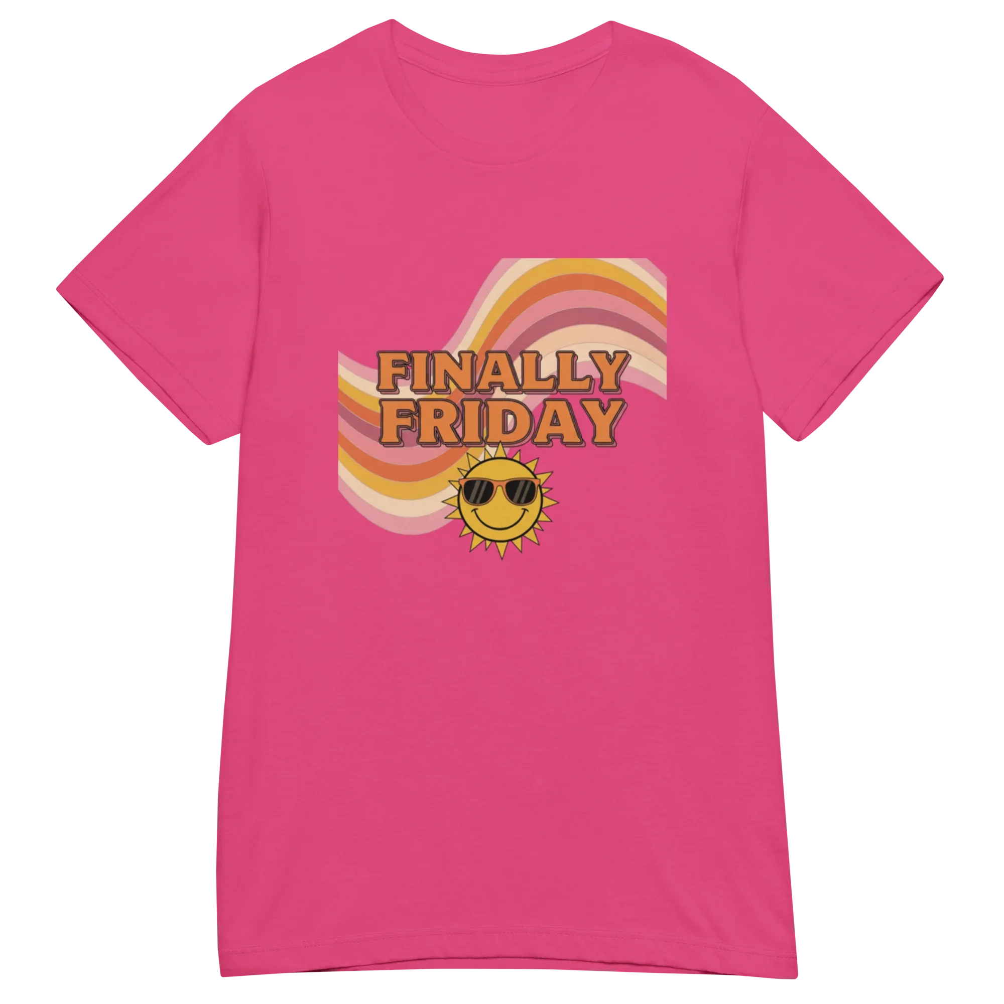 FINALLY FRIDAY women's t-shirt - Heliconia / S - Printoo Shop - 6105896_22177