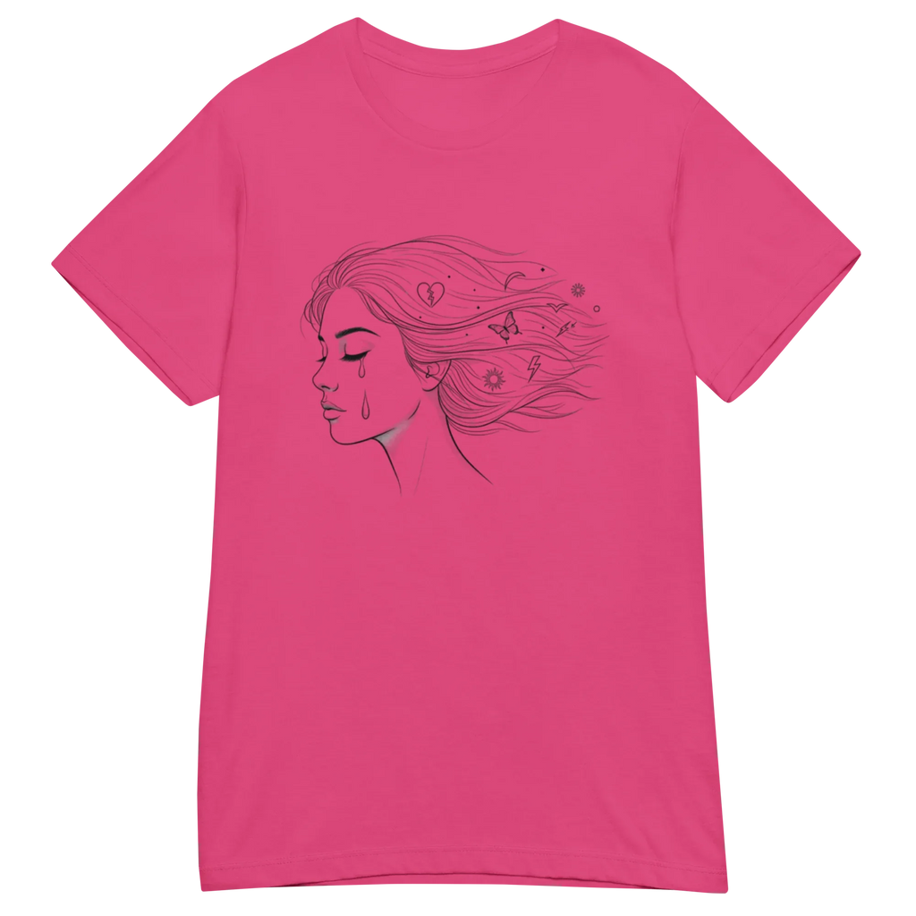 WIND-KISSED TEAR women's t-shirt - Heliconia / S - Printoo Shop - 6291866_22177