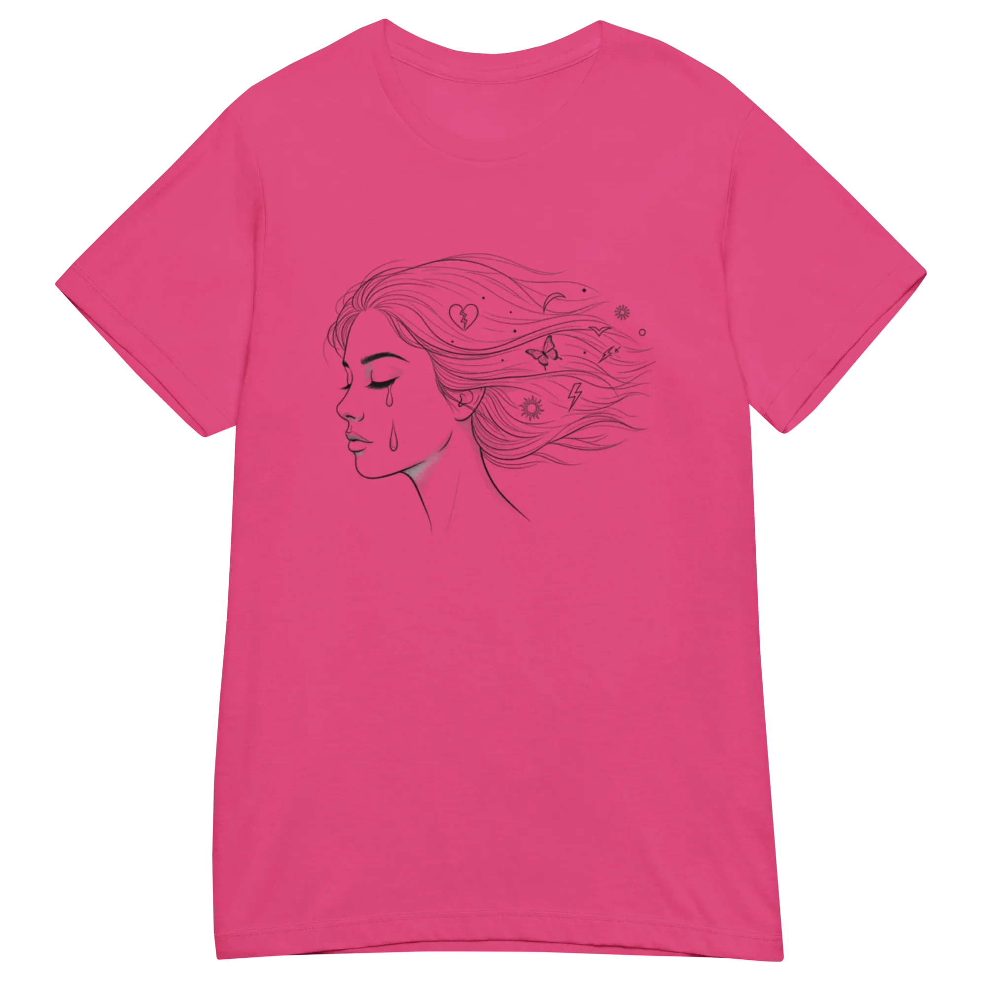 WIND-KISSED TEAR women's t-shirt - Heliconia / S - Printoo Shop - 6291866_22177