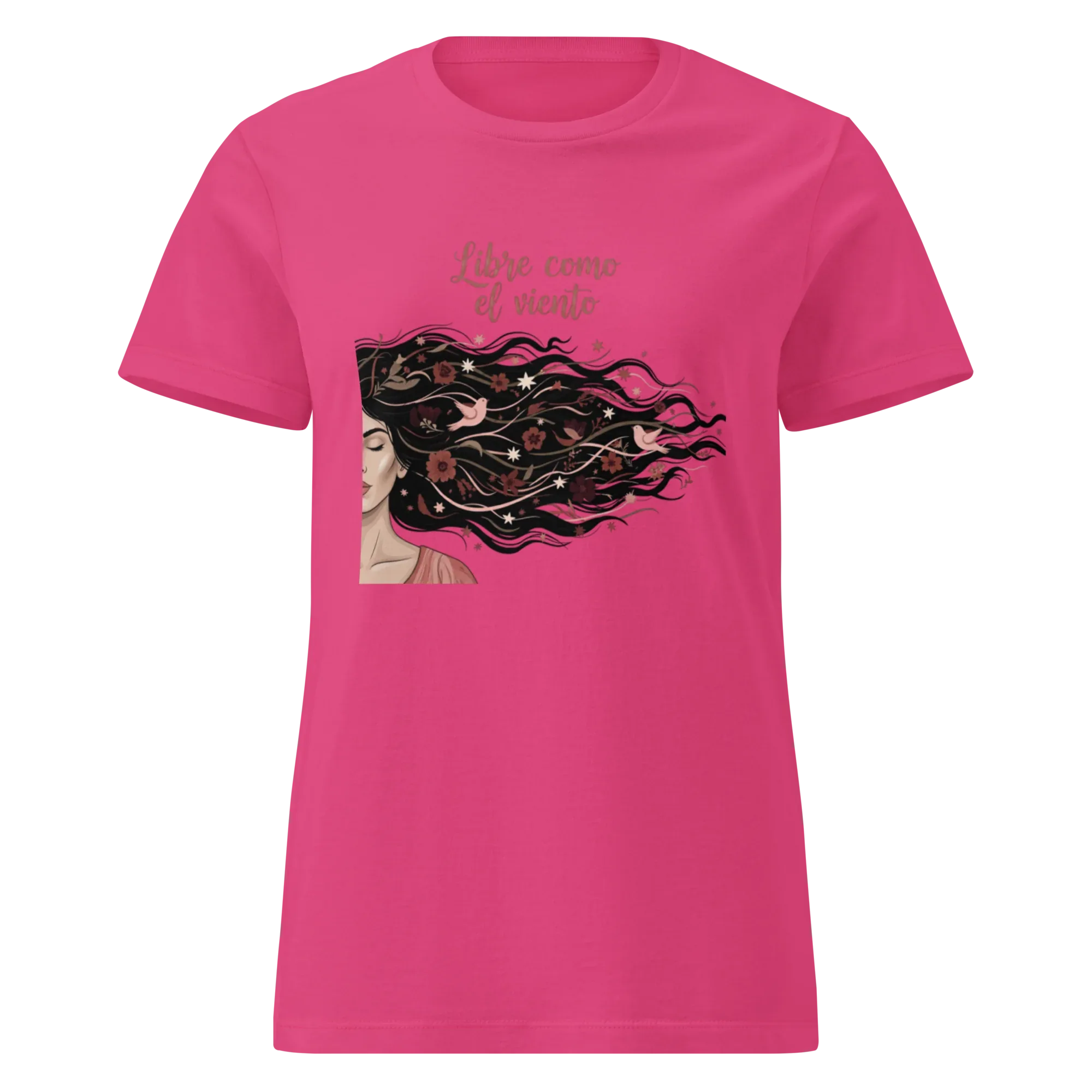 FREE LIKE THE WIND women's t-shirt - Heliconia / S - Printoo Shop - 2288796_22177