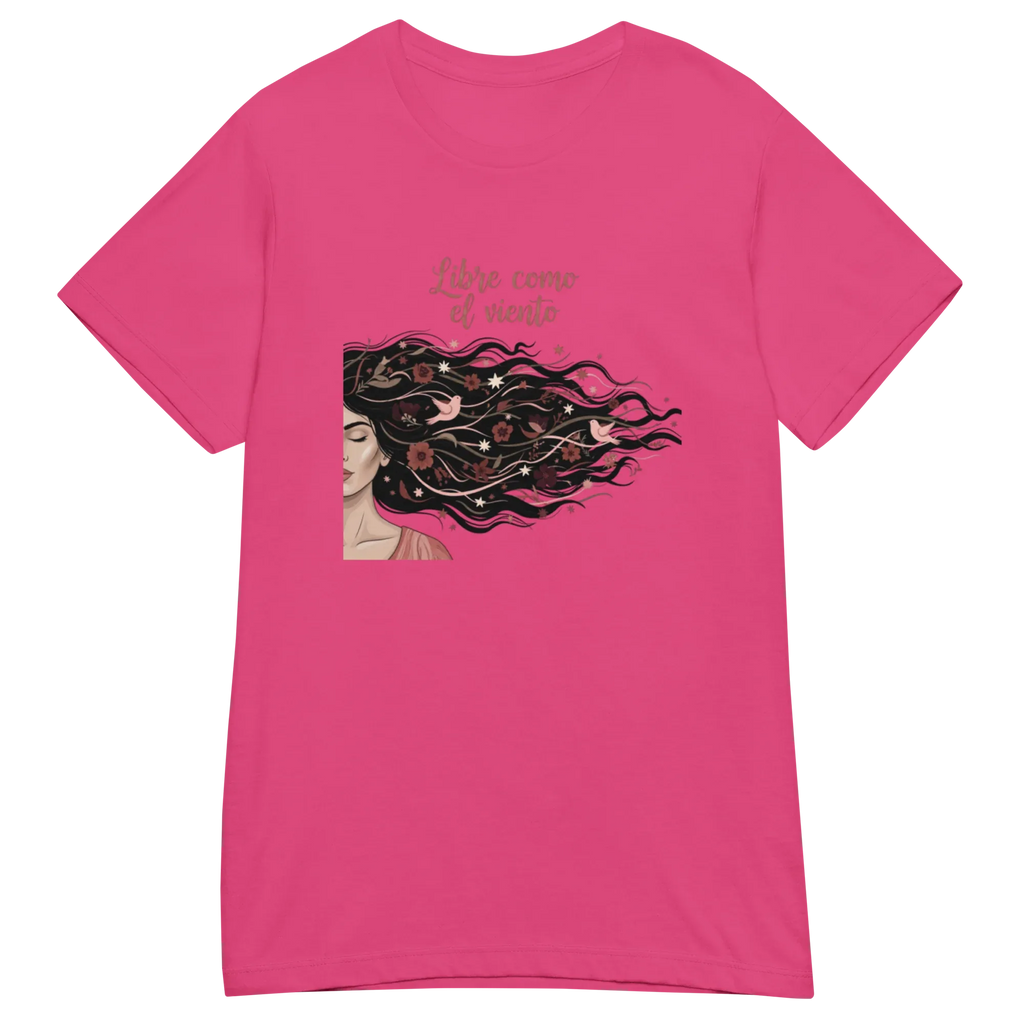 FREE LIKE THE WIND women's t-shirt - Heliconia / S - Printoo Shop - 2288796_22177