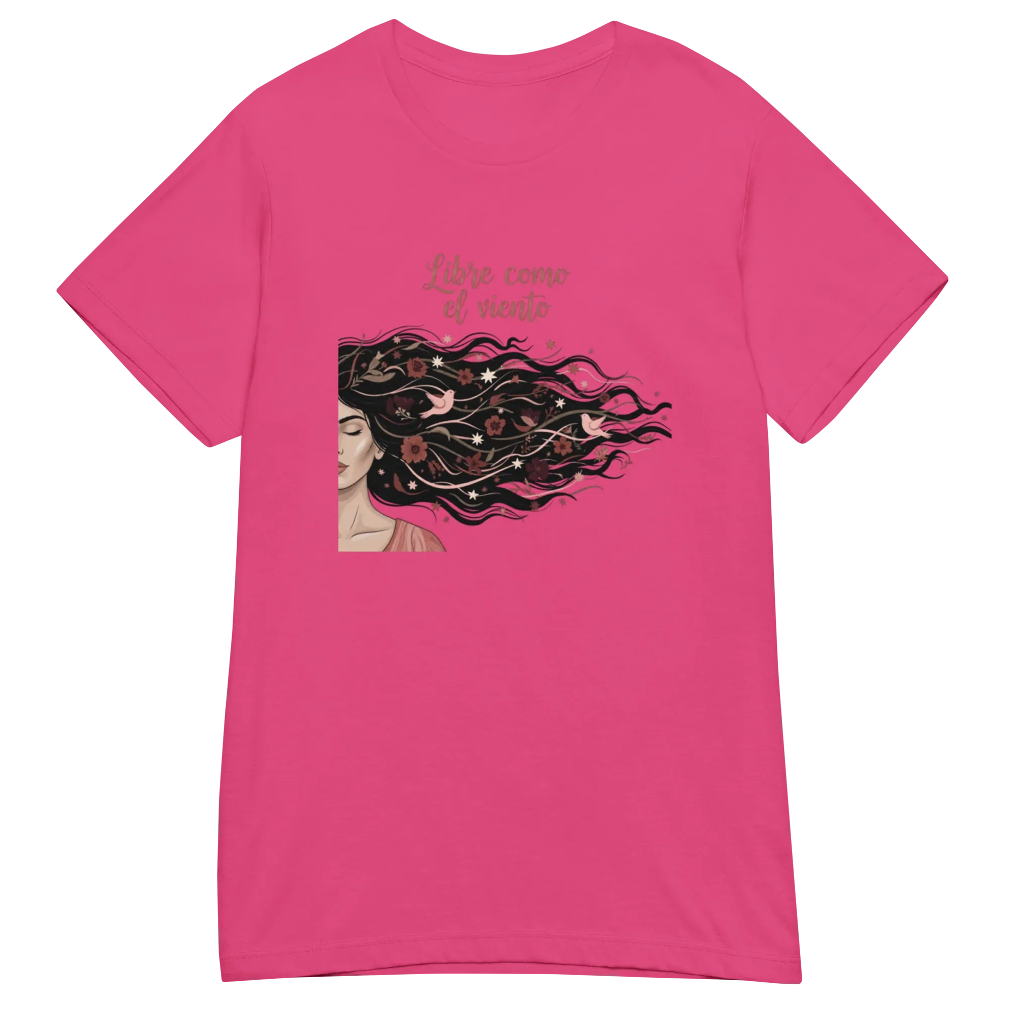 FREE LIKE THE WIND women's t-shirt - Heliconia / S - Printoo Shop - 2288796_22177
