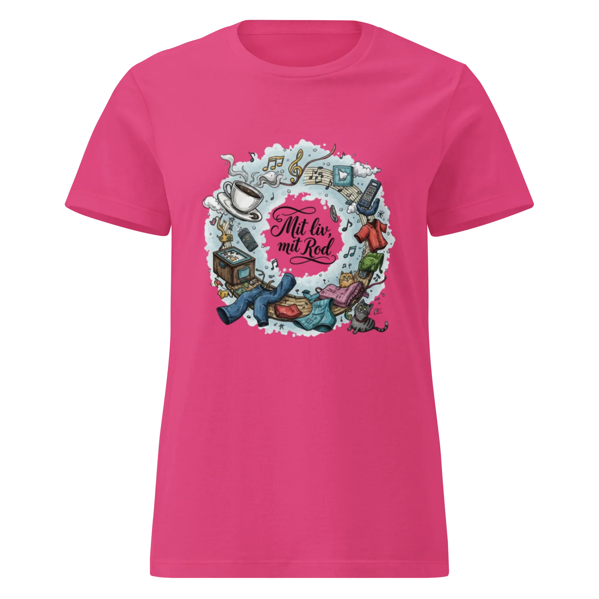 MIT LIV MIT ROD women's t-shirt - Heliconia / S - Printoo Shop - 2212748_22177