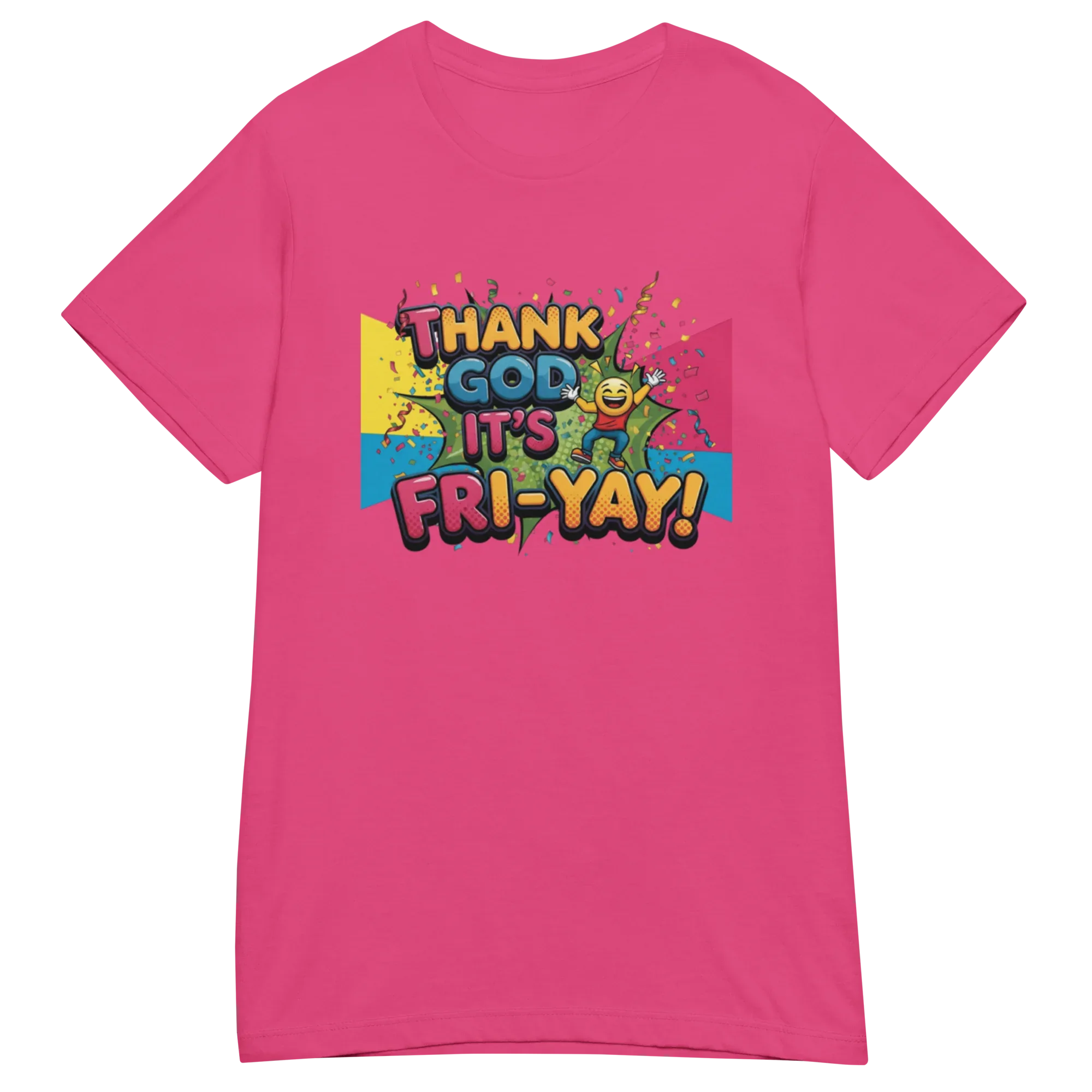 THANK GOD IT'S FRI-YAY women's t-shirt - Red / S - Printoo Shop - 3045472_22182