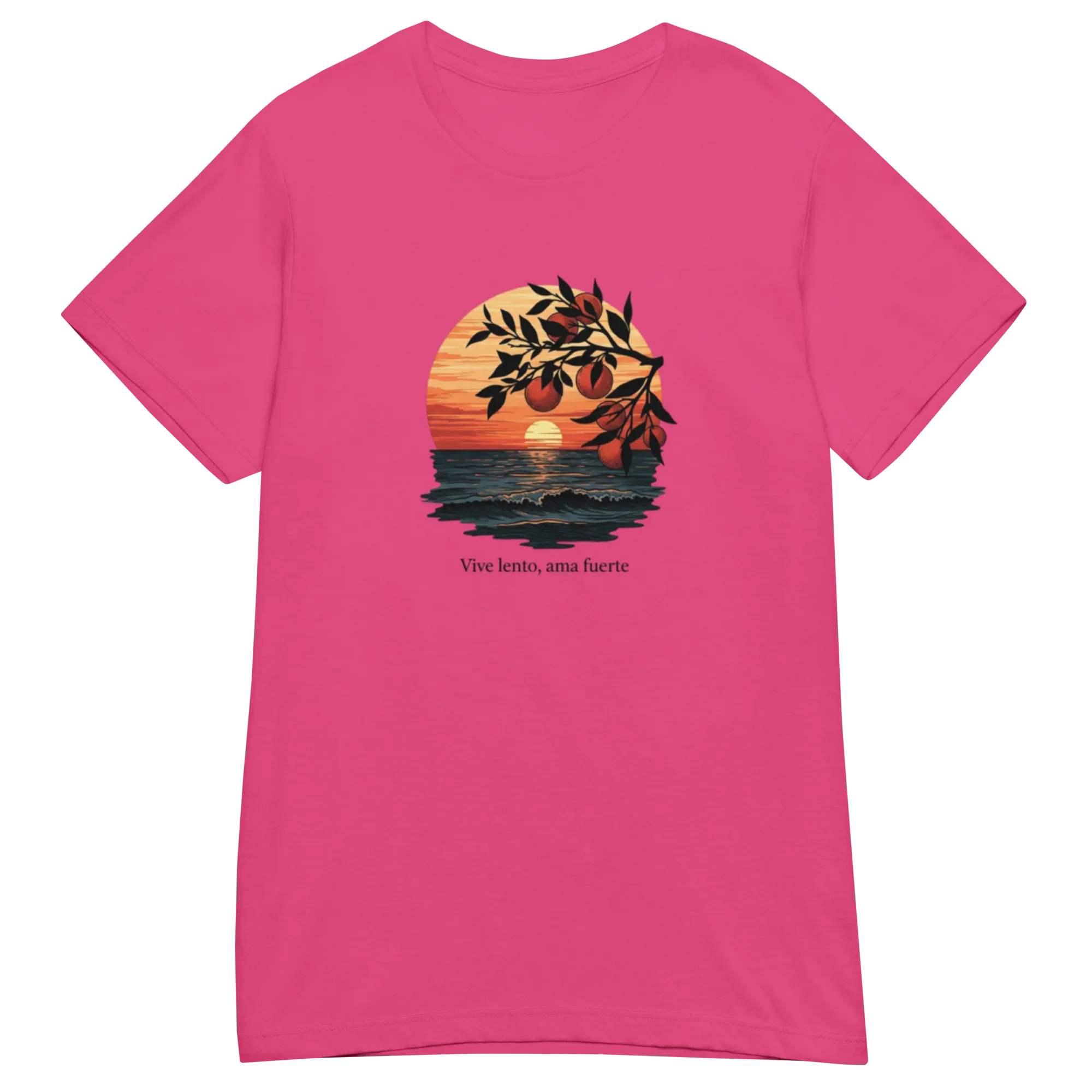 VIVE LENTO AMA FUERTE women's t-shirt - Black / S - Printoo Shop - 1737814_22175