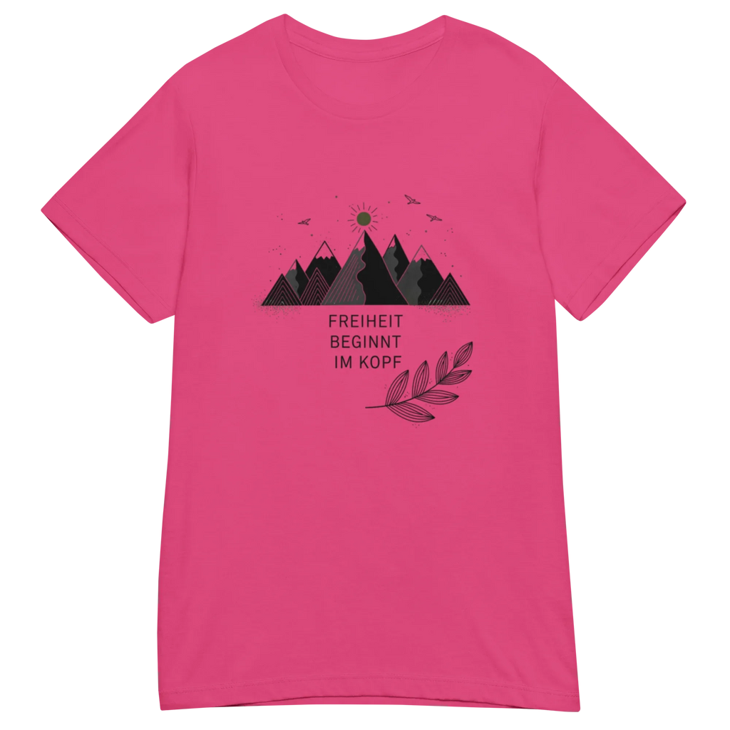 FREEDOM STARTS IN YOUR MIND women’s t-shirt - Heliconia / S - Printoo Shop - 2298369_22177