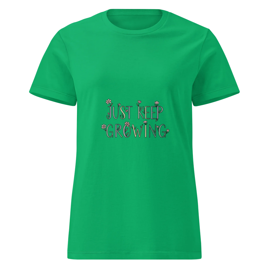JUST KEEP GROWING women’s t-shirt - Irish Green / S - Printoo Shop - 2306373_22178