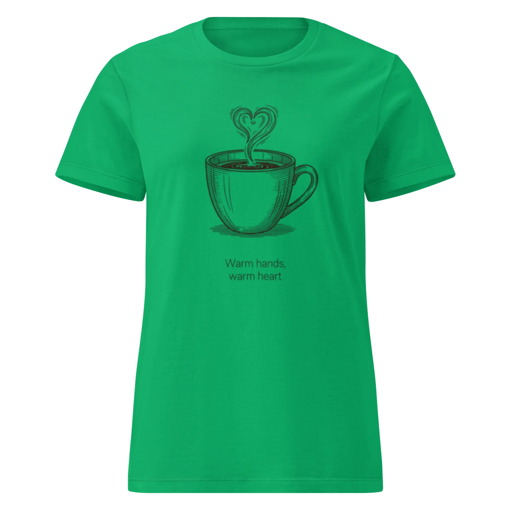 WARM HANDS WARM HEART women’s t-shirt - Irish Green / S - Printoo Shop - 7736571_22178