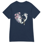 FLOWER HEART GIRL women’s t-shirt - Black / S - Printoo Shop - 3966053_22175