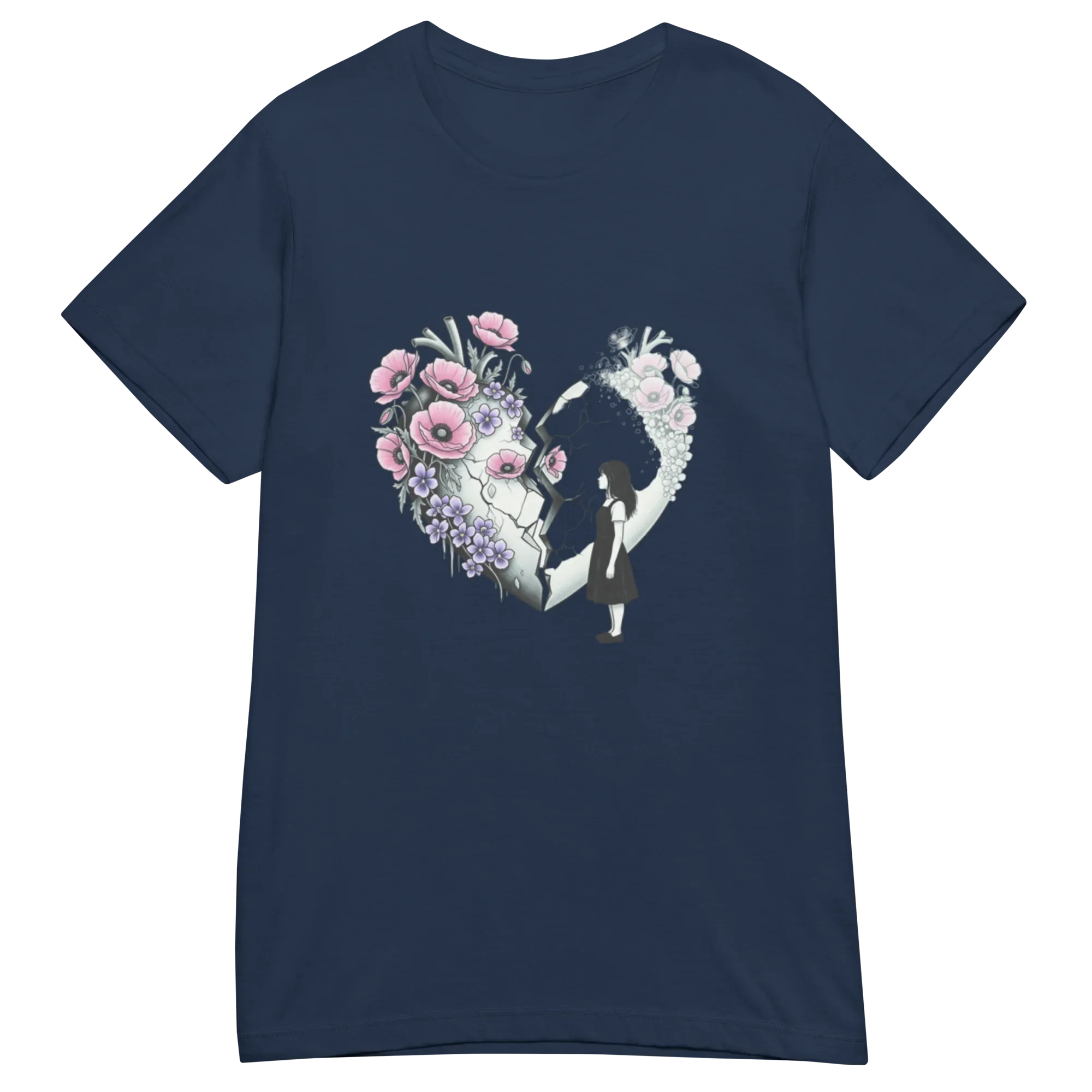 FLOWER HEART GIRL women’s t-shirt - - Printoo Shop -