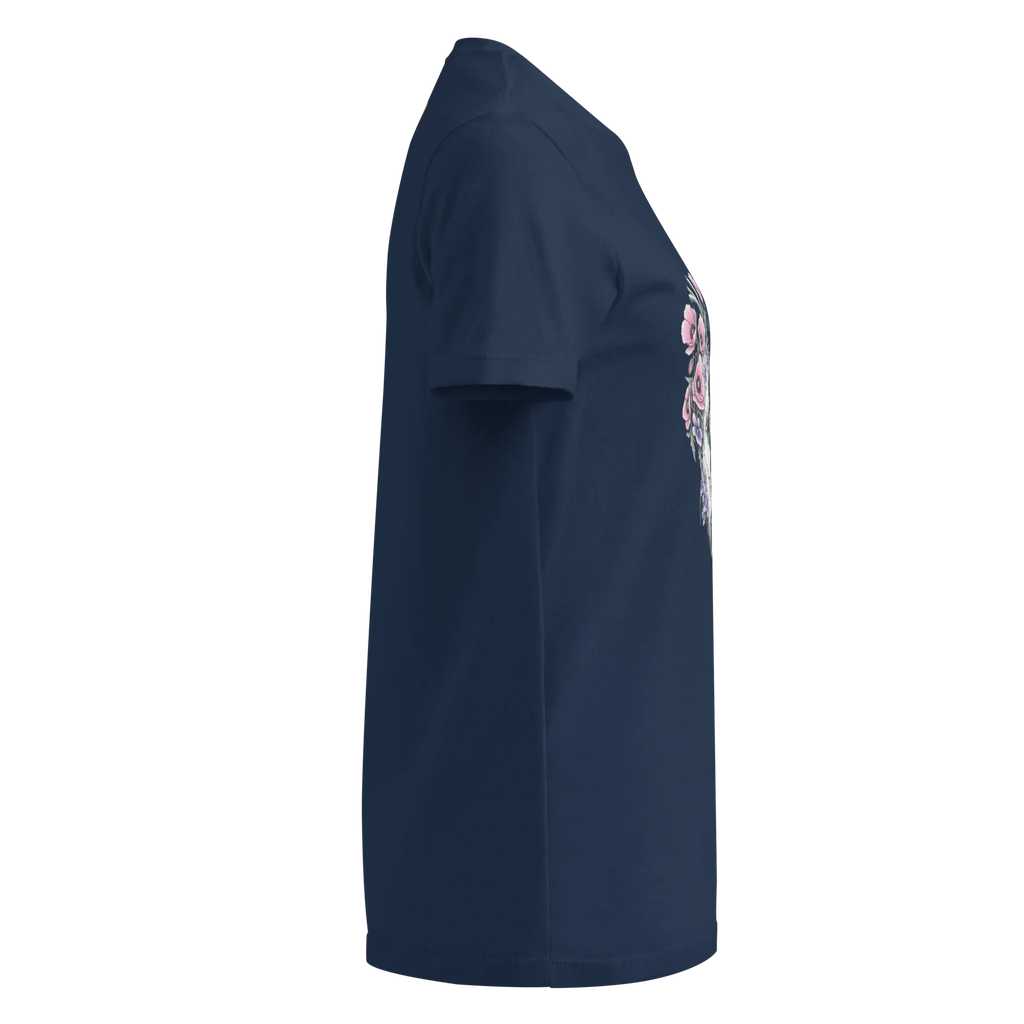 FLOWER HEART GIRL women’s t-shirt - Black / S - Printoo Shop - 3966053_22175