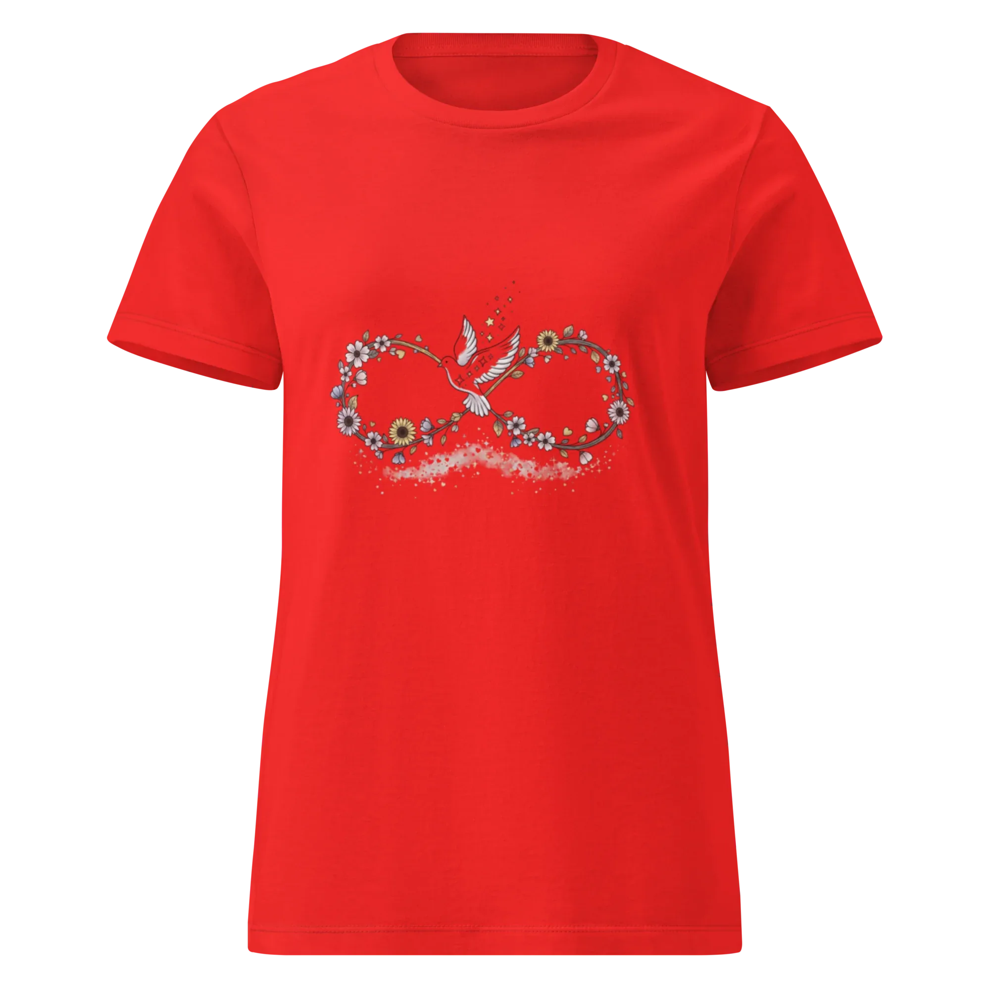 DOVE FLORAL SYMBOL women’s t-shirt - - Printoo Shop -