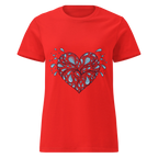 HEART OF DROPLETS women’s t-shirt - Red / S - Printoo Shop - 3670387_22182