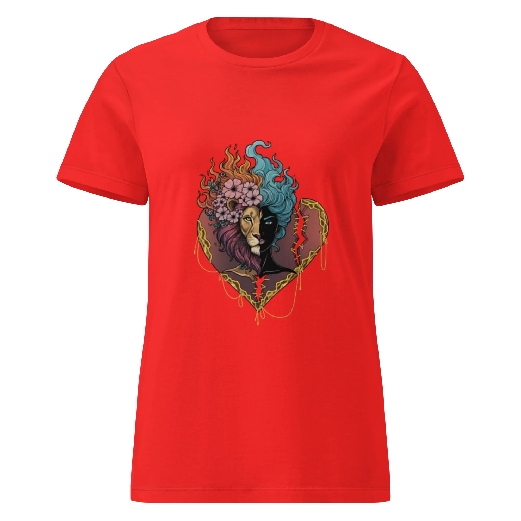 HEART OF A LION women’s t-shirt - - Printoo Shop -