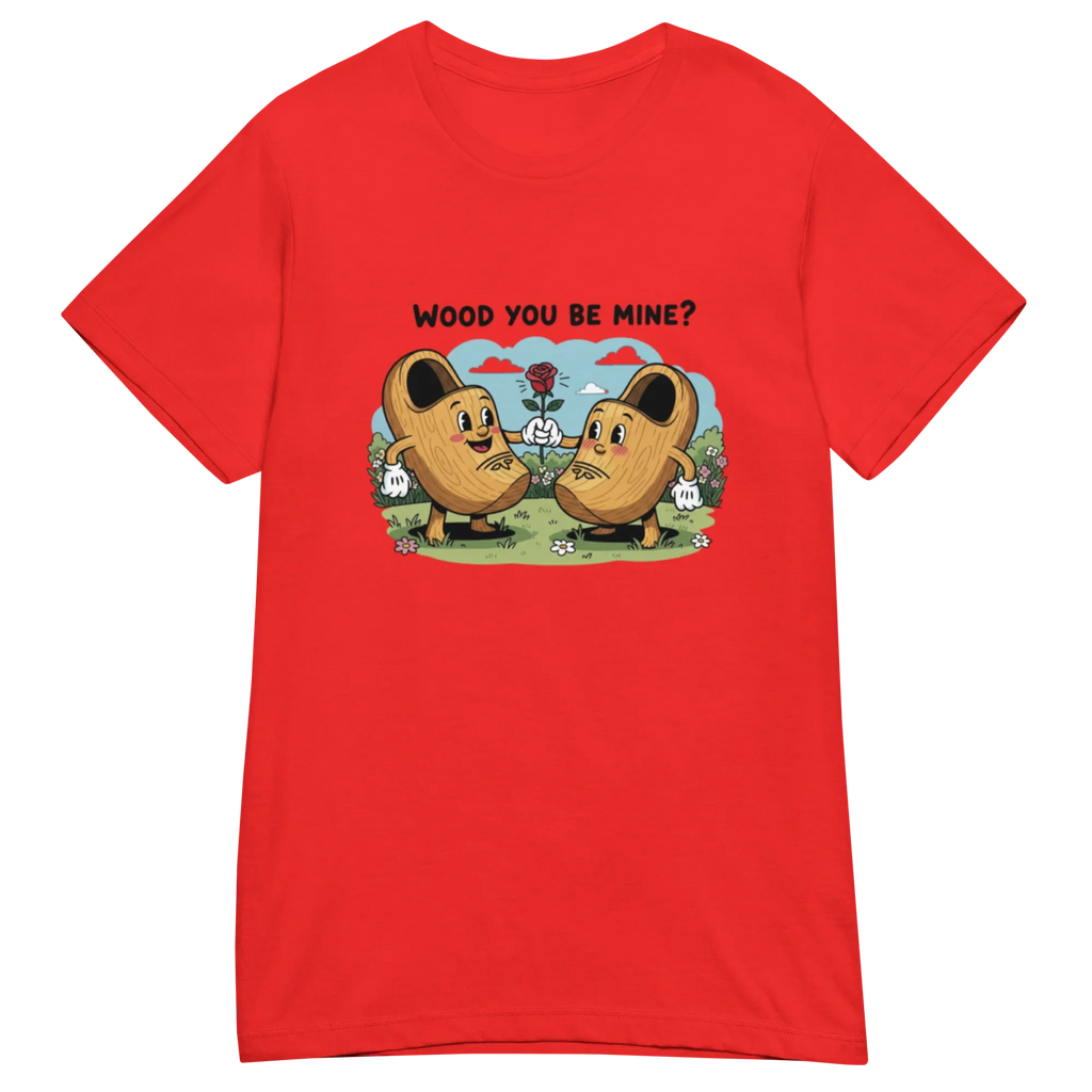 WOOD YOU BE MINE? women's t-shirt - Red / S - Printoo Shop - 6912551_22182