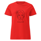 STRONG & SOFT women's t-shirt - Red / S - Printoo Shop - 1012977_22182